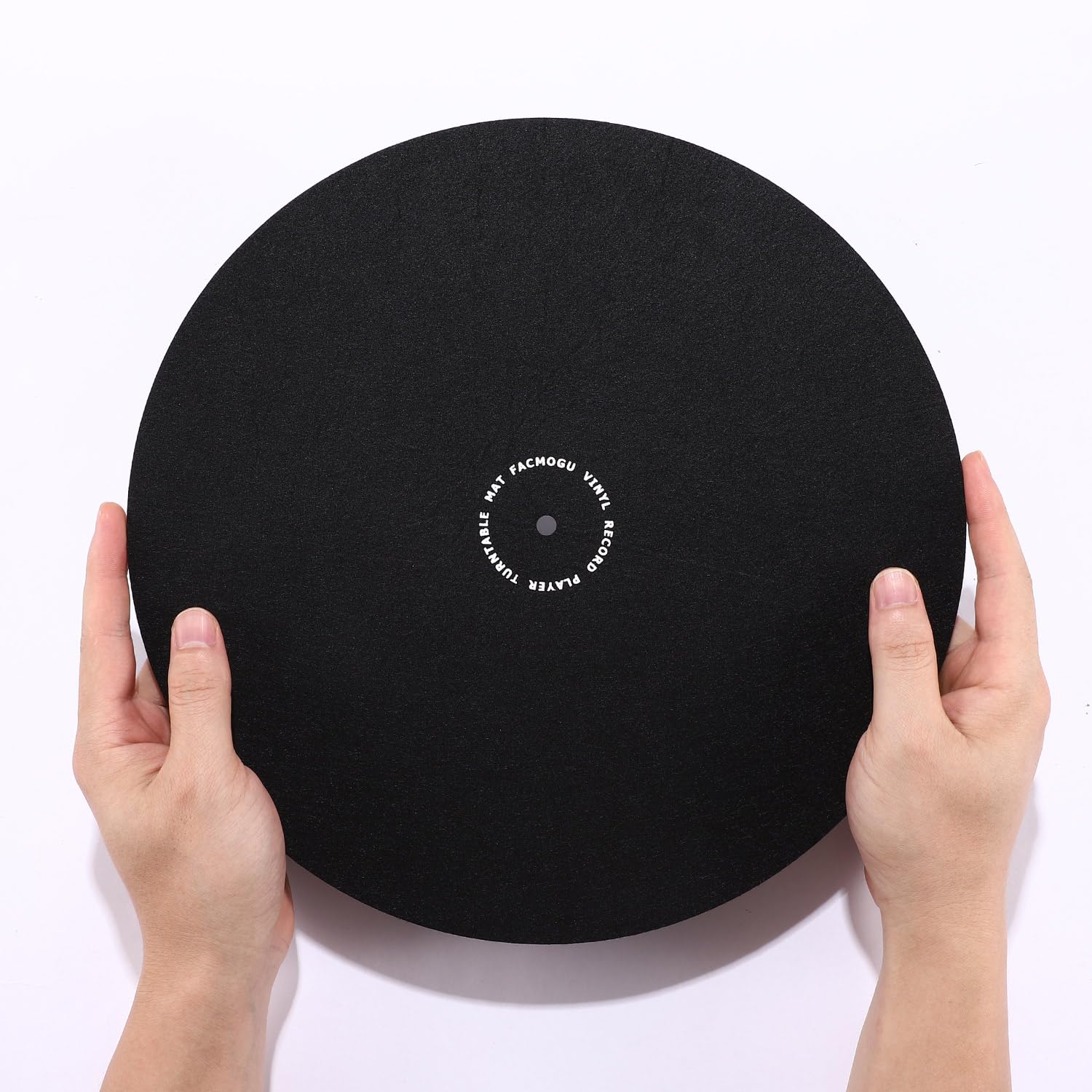 Facmogu 12 Inch Wool Turntable Slipmat, Anti Vibration Record Platter Mat For Phonograph Lp Vinyl Player