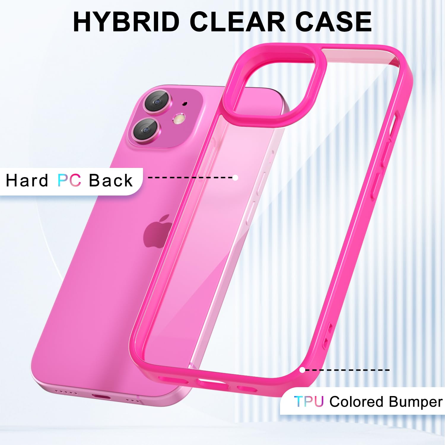 Loeoel For Iphone 11 Case Clear, Transparent Hybrid 11 Case [Hard Plastic & Soft Silicone Bumper] Acrylic Non Yellowing Thin Sli