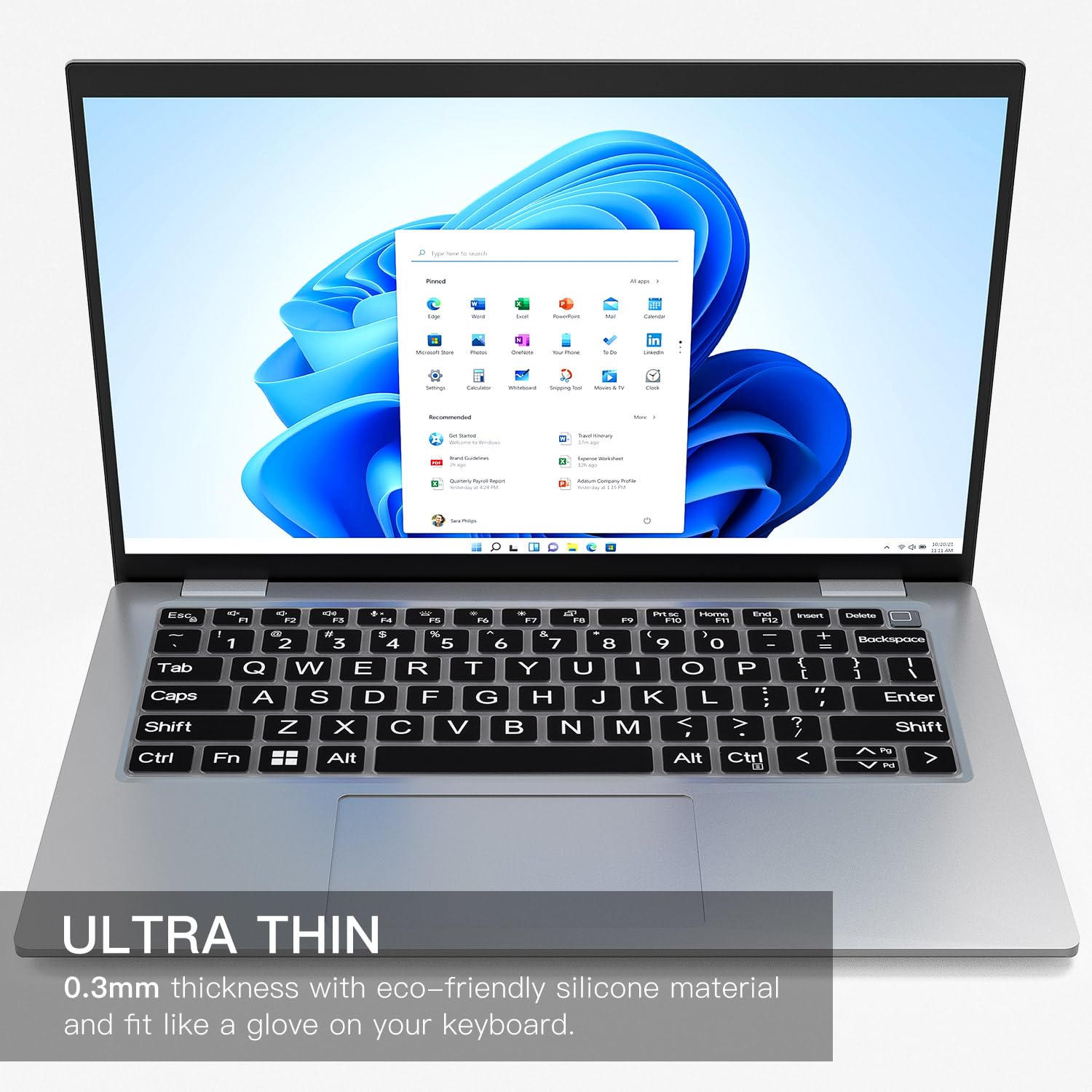 Large Print Keyboard Cover For Dell Latitude 14 3440 5450 5440 5420 5430 5431, Latitude 7410 7420 7430 7440 7450 14'', Latitude