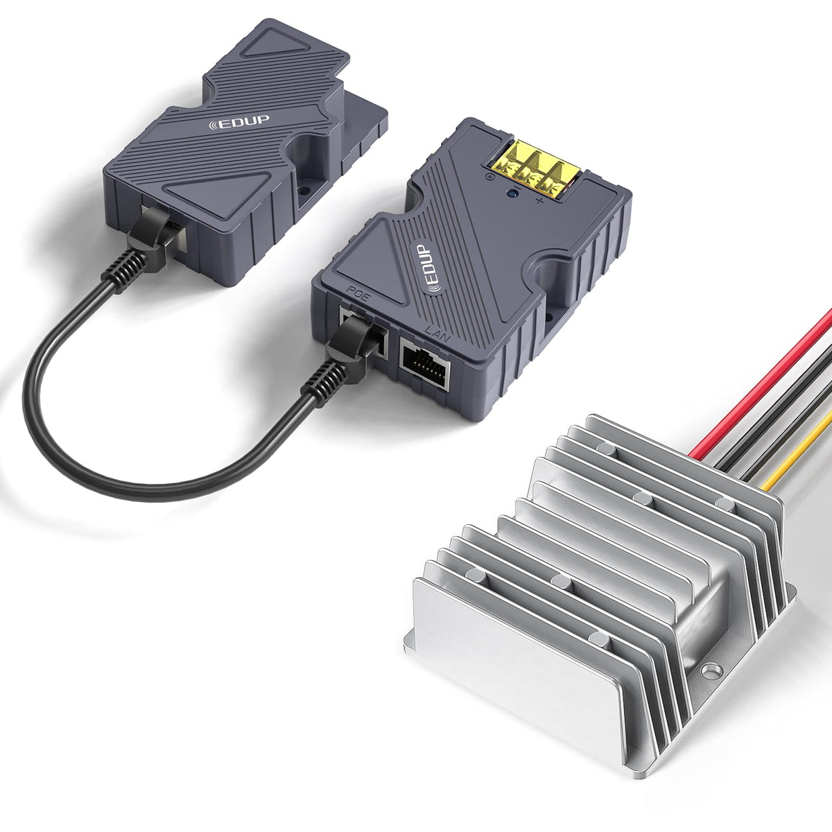 Edup Starlink Gen2 Gige Poe Injector 150W, Starlink Dishy Cable Adapter To Rj45, Starlink Dc Step Up Converter 12V To 48V, Work For Starlink Dishy V2 Internet Kit Satellite Network To Router/Pc