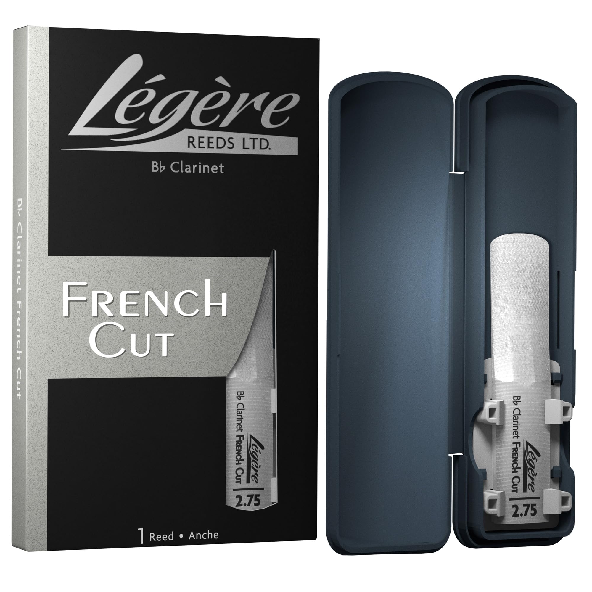 L  Gre Reeds   Bb Clarinet Reed, French Cut, Strength 2.75 (Bbf2.75)   Premium Synthetic Woodwind Reed