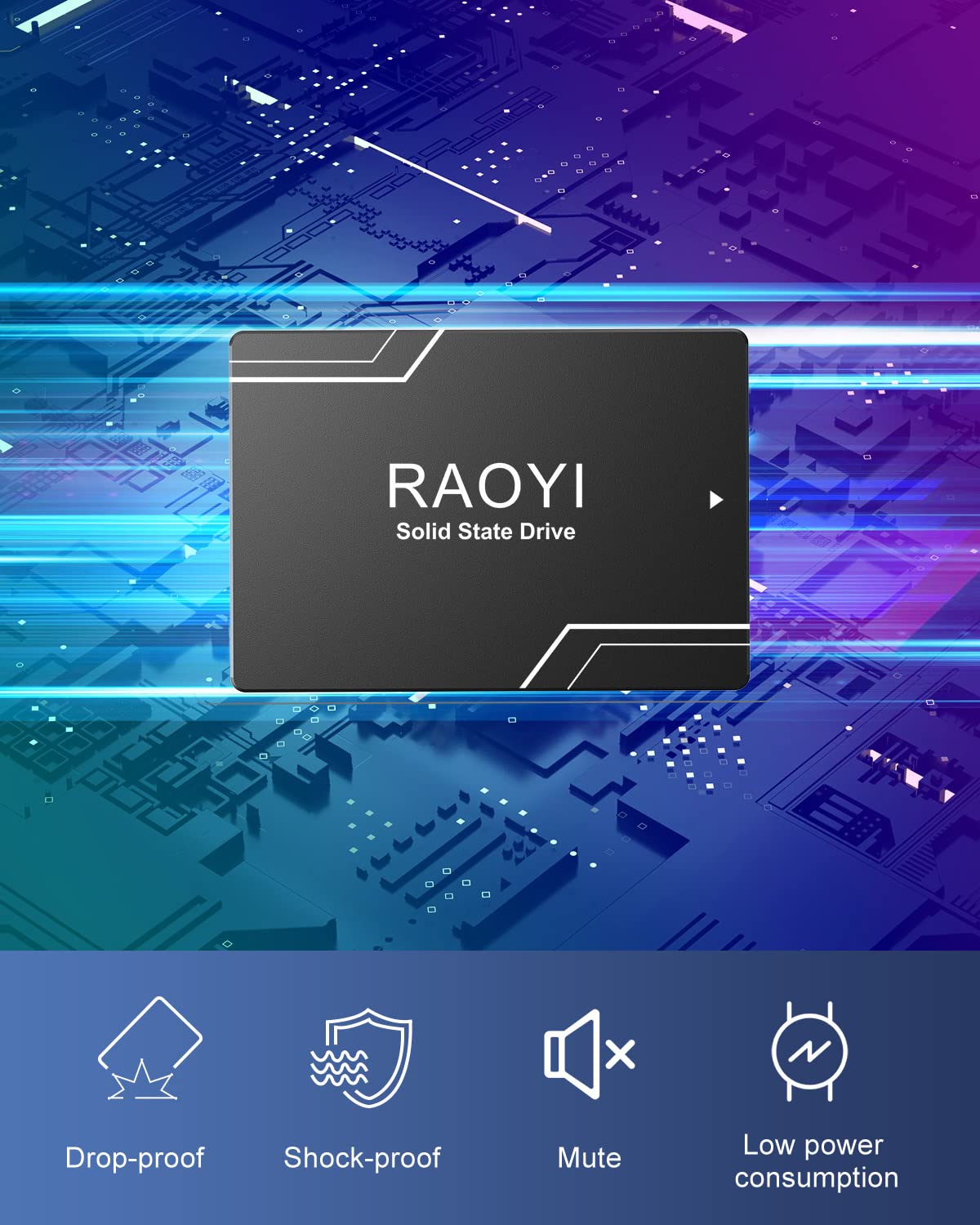 Raoyi 256Gb Internal Ssd Sata Iii 2.5   Internal Solid State Drive 3D Nand Flash Advanced Ssd Internal Hard Drive Up To 500Mb/S