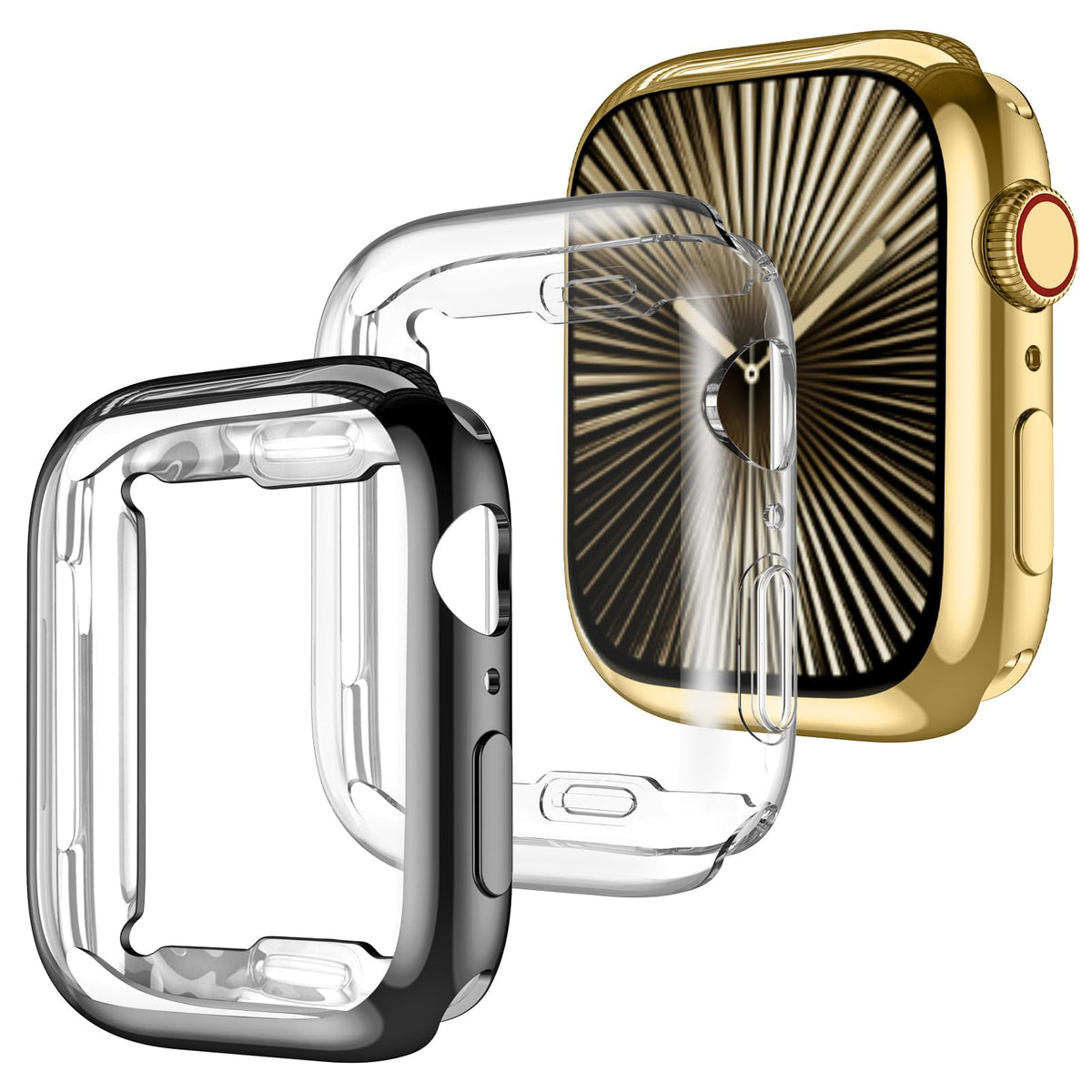 Geak Tpu Protector Case Cover Compatible With Apple Watch Series 10 Screen Protector 42Mm, 3 Pack Full Protective Screen Protect