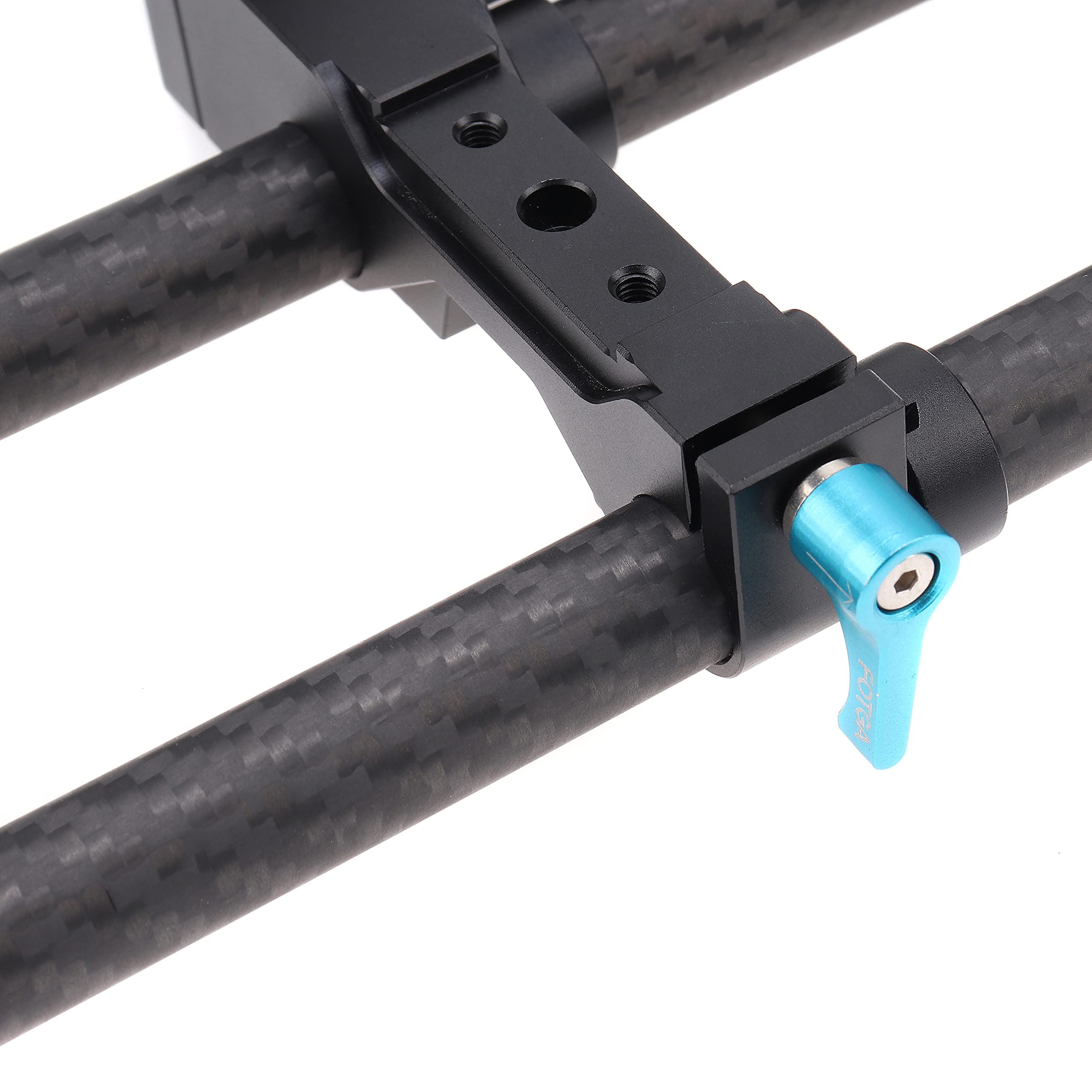 Foto4Easy 10 Inch 19Mm Carbon Fiber Rod For 19Mm Rail Rod Support System Matte Box Follow Focus   Pack Of 2