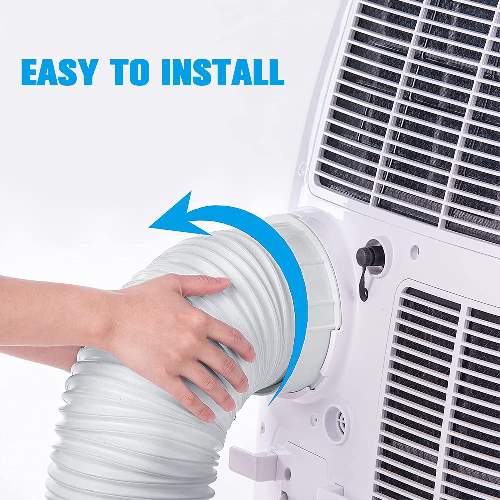 Kerykwan Air Conditioner Exhaust Hose Coupler 5.9 Inch Ac Unit Tube Connector Round Mobile Air Conditioning Accessories Compatib