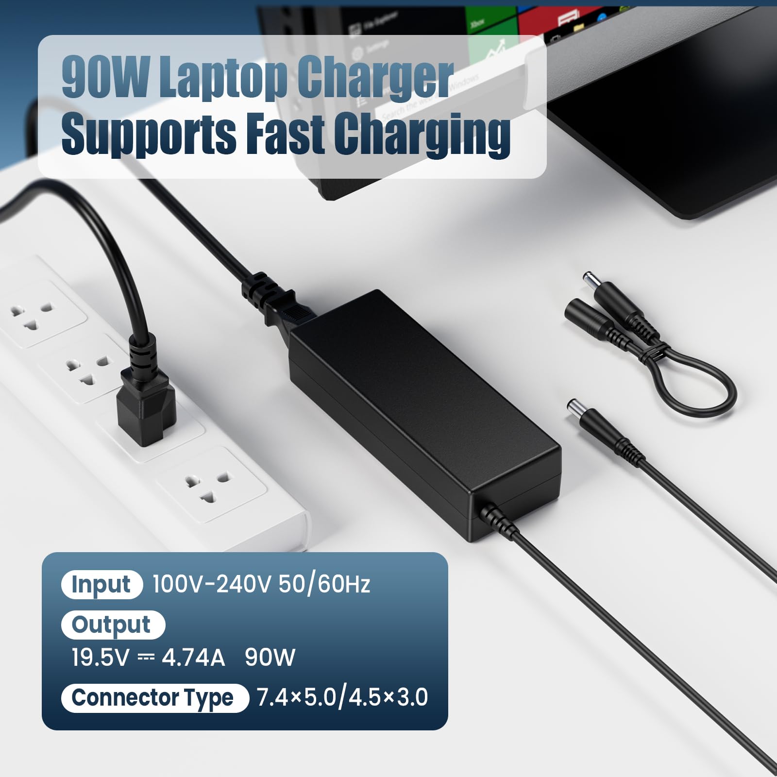 90W Ac Adapter Compatible With Hp Pavilion All-In-One Desktop 18 19 20 21 32 Pavilion (N193) 20 23 Pc 18-5110 19-2304 20-B