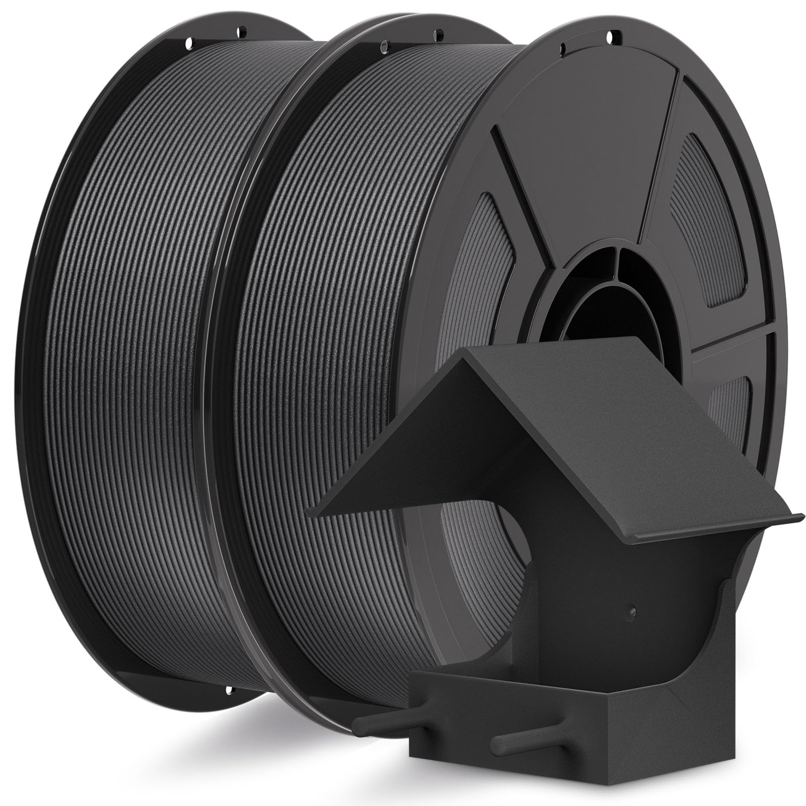 IEMAI Carbon Fiber ASA Filament 1.75mm Bundle 2kg, Matte Black ASA CF 3D Printer Filament UV & Weather Resistant, High Dimension