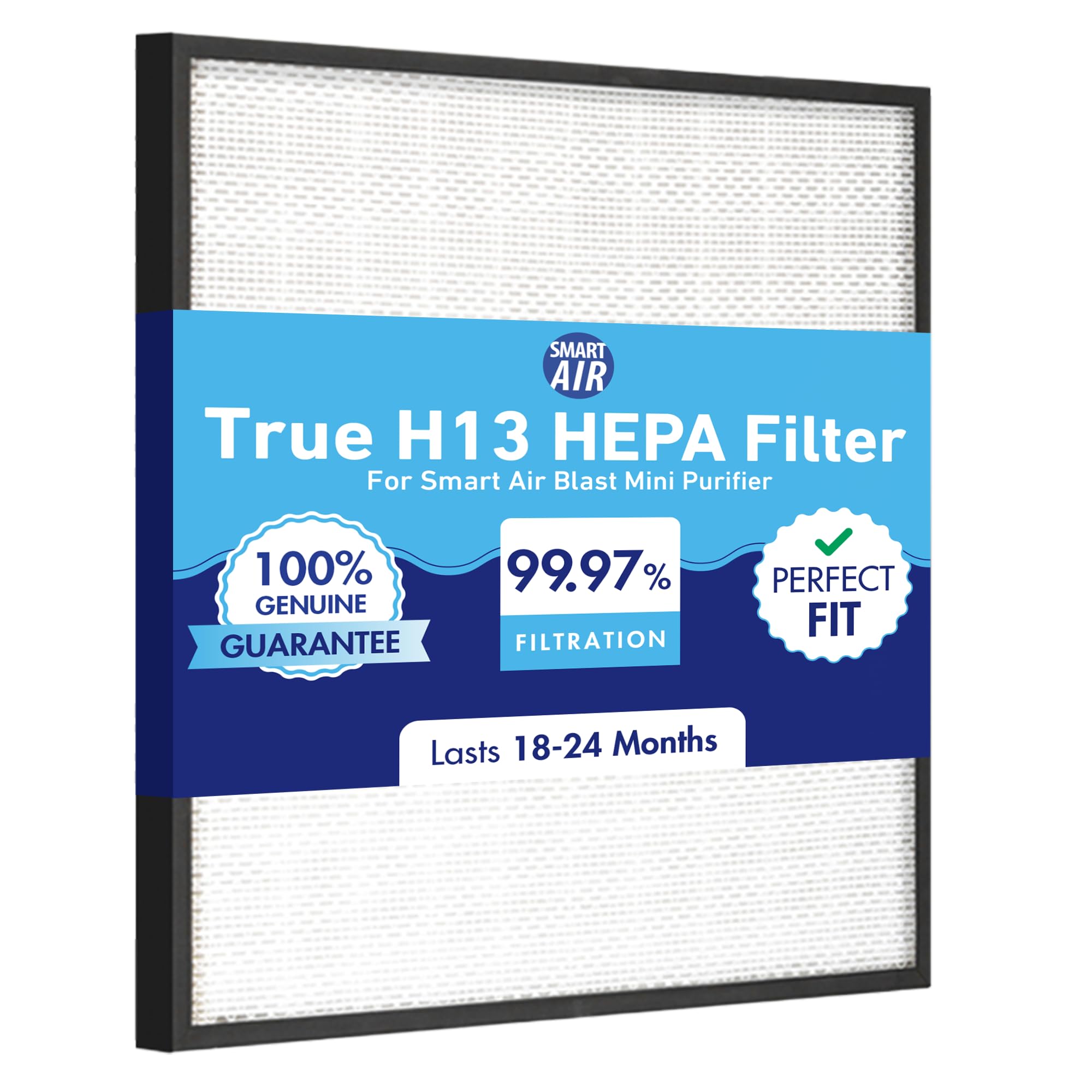 Smart Air (aka Smart Health) Blast Mini Genuine Replacement HEPA Filter - 99.97% Particle Filtration, Genuine Filter for Smart A