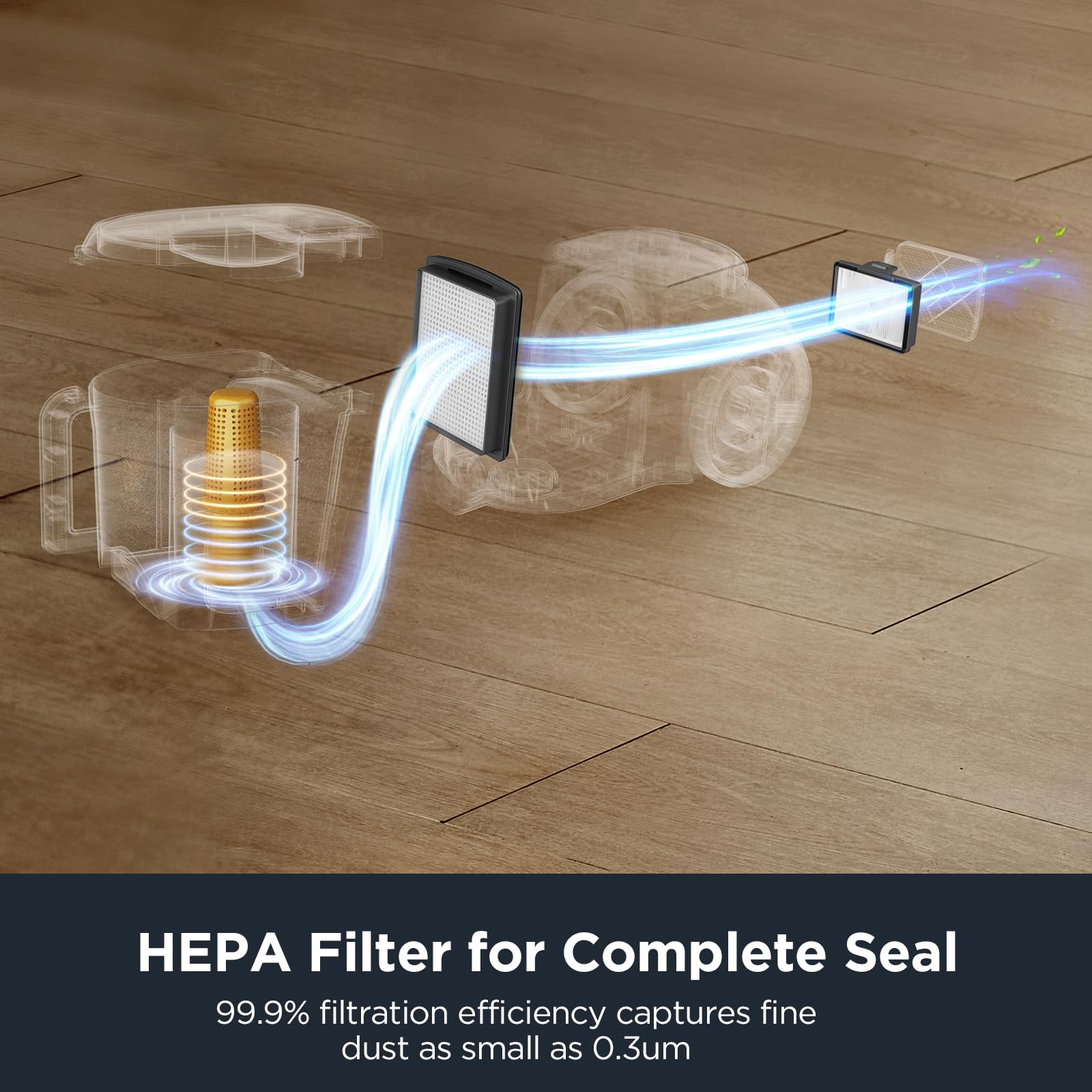 Eureka Canister Pet Friendly Cleaner For Home, Bagless Vacuum With 2 Motors, Retractable Cord, And 4 Cleaning Tools, Nen186Bl, B