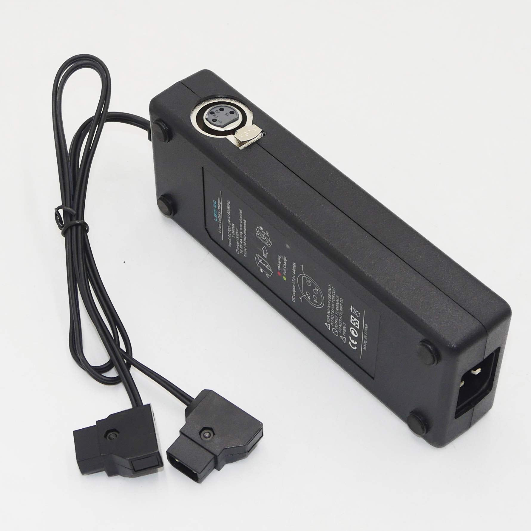 Reytric Dual D Tap (P Tap) Travel Charger Compatible Sony V Mount/V Lock And Anton Bauer Gold Mount Batteries With 2 Prong Power