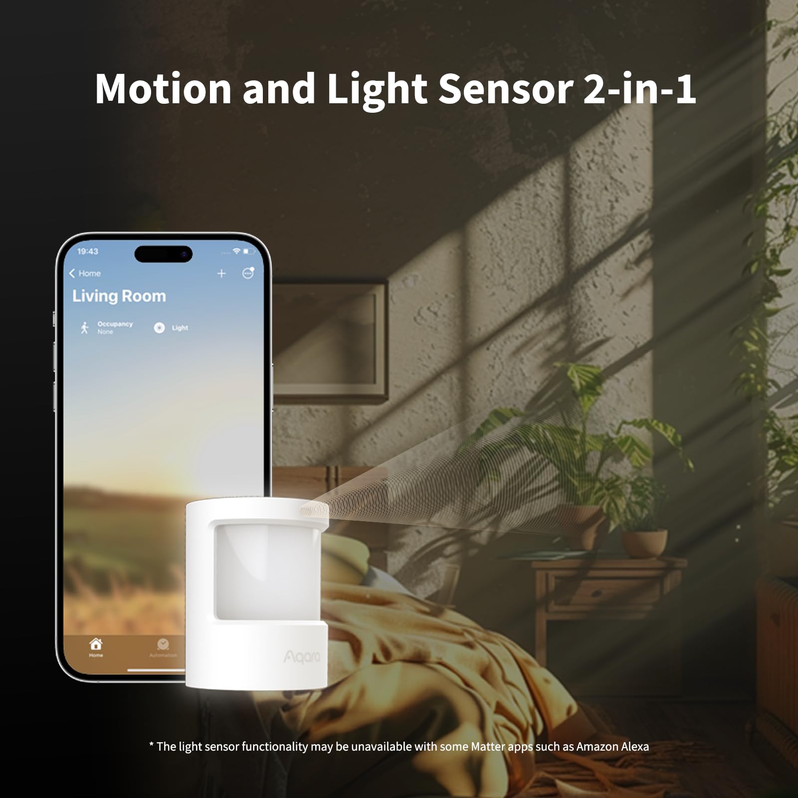 Aqara Motion And Light Sensor P2, Matter Over Thread, Requires 2 In 1 Matter Controller & Thread Border Router, Motion Detector