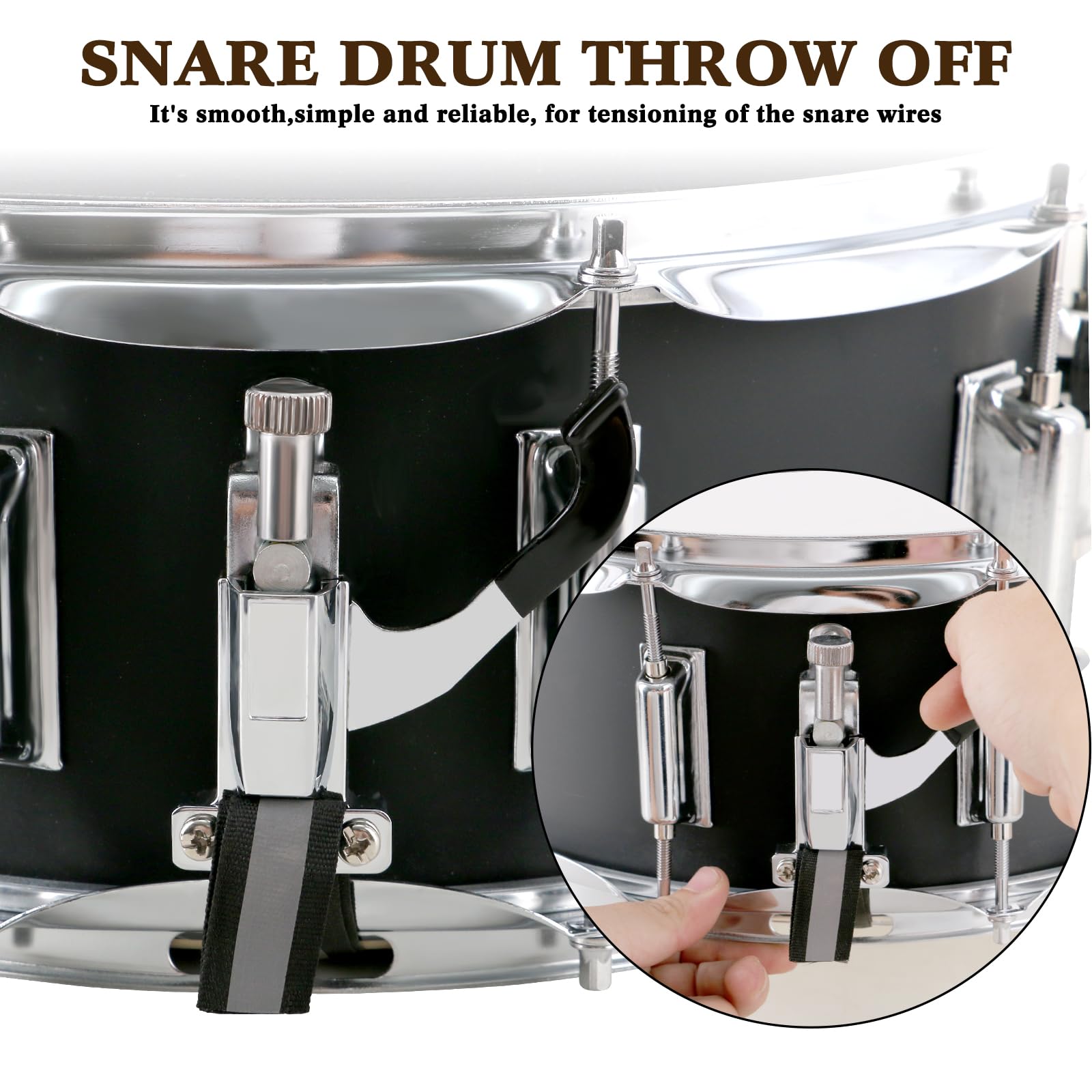 Eastrock Snare Drum 14X5.5 Inches For Student Beginners With Gig Bag, Drumsticks, Drum Keys, Coated Material Drum Head, Matte Fi