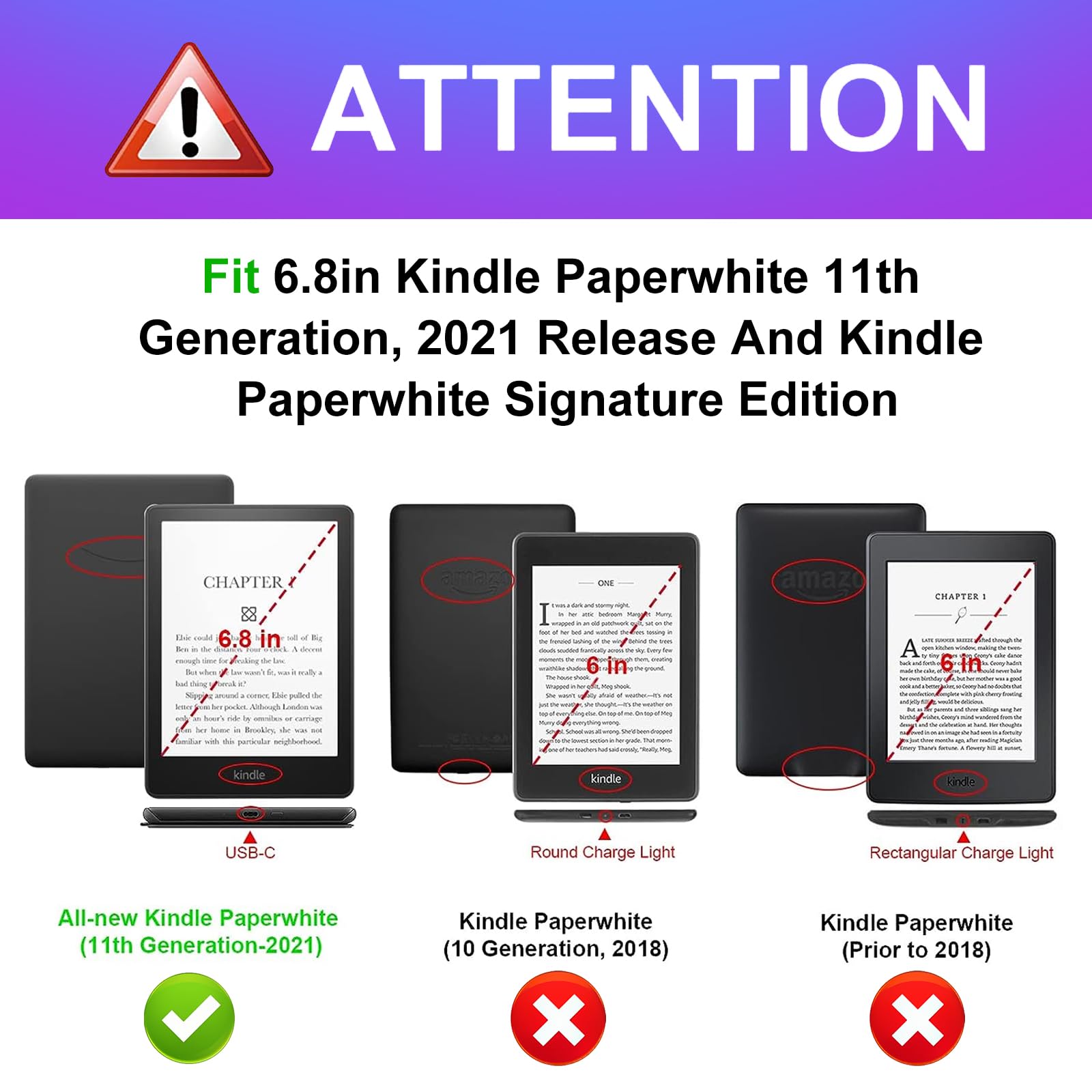 Uppuppy For Kindle Paperwhite 11Th Generation Case 6.8 Inch 2021 / Paperwhite Signature Edition Cute Women Girls Teen Kids Uniqu