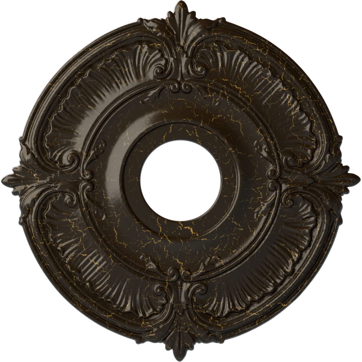 Ekena Millwork Cm18Atshc Attica Ceiling Medallion, 18''Od X 4''Id X 5/8''P (Fits Canopies Up To 5''), Hand Painted Stone Hearth