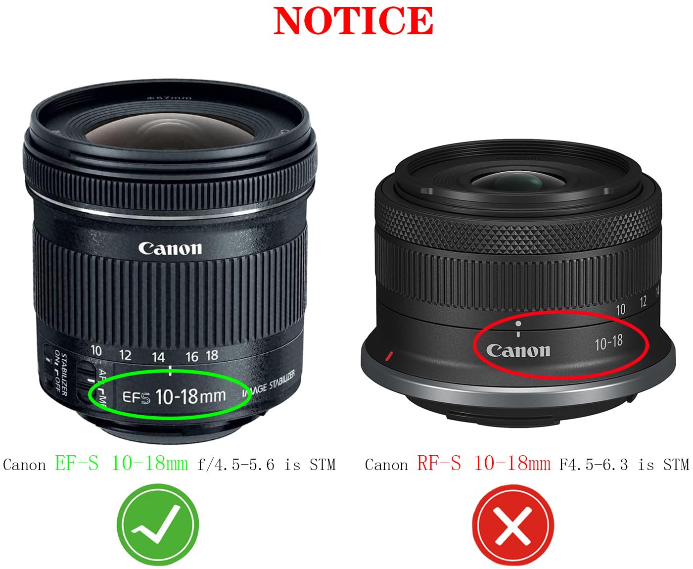 67Mm Lens Cap Cover For Canon Ef S 10 18Mm F/4.5 5.6 Is Stm,Huipuxiang [2 Pack]