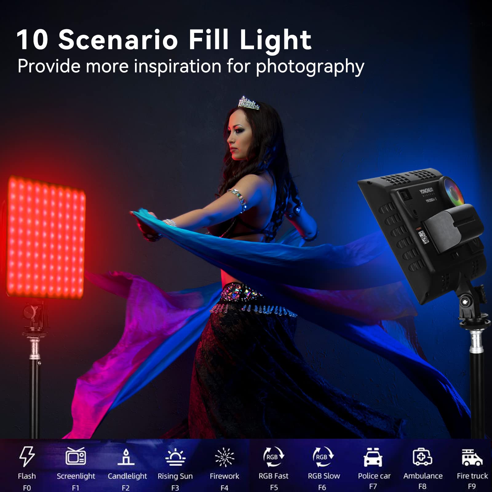 Yongnuo Yn300 Air Ii Yn300Air Ii Led Video Light Panel Rgb Full Range Photography Bi Color 3200K 5600K For Canon Nikon Pentax Ol