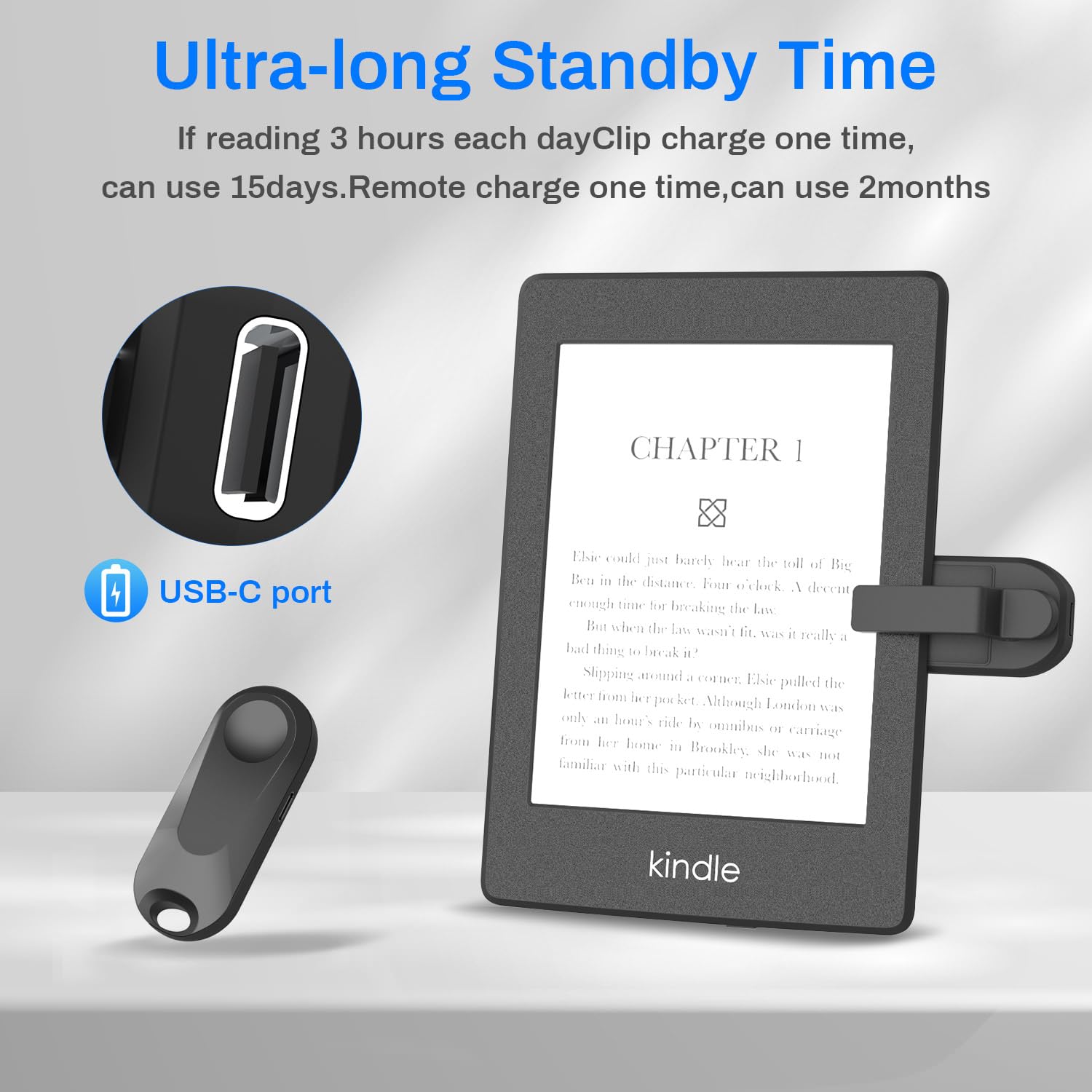 Locthal Page Turner Remote With Stand For Kindle, Clicker Page Turner For Kindle Paperwhite Kobo Ereaders Reading Accessories An