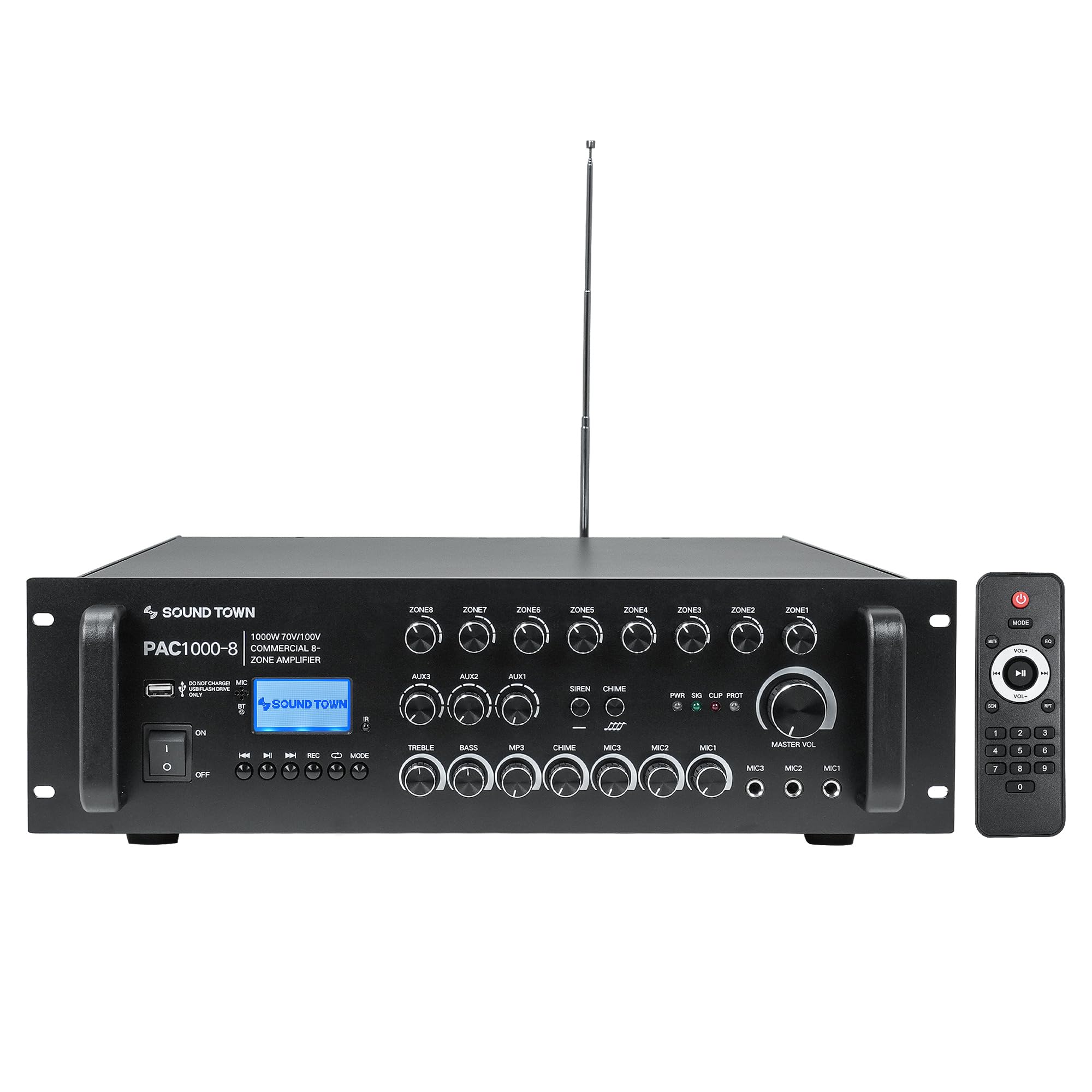 Sound Town 70V/100V Commercial Power Amplifier (PAC10008)
