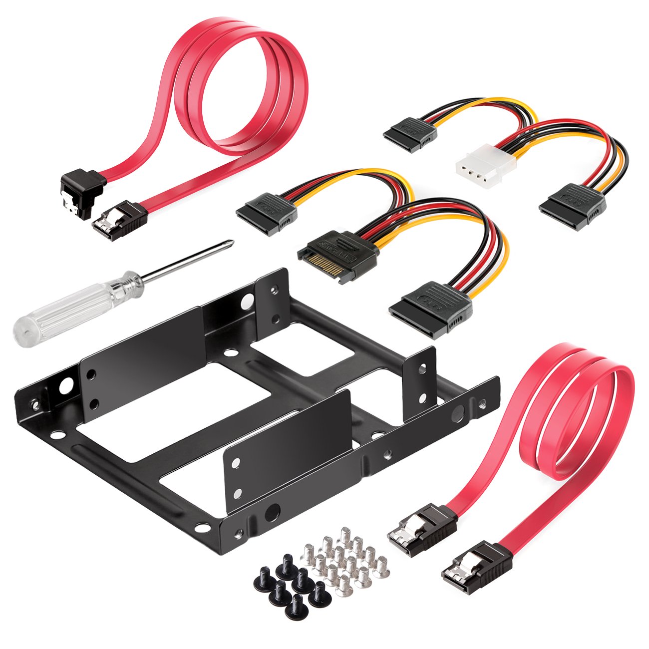 Inateck Ssd Mounting Bracket 2.5 To 3.5 With Sata Cable And Power Splitter Cable, St1002S