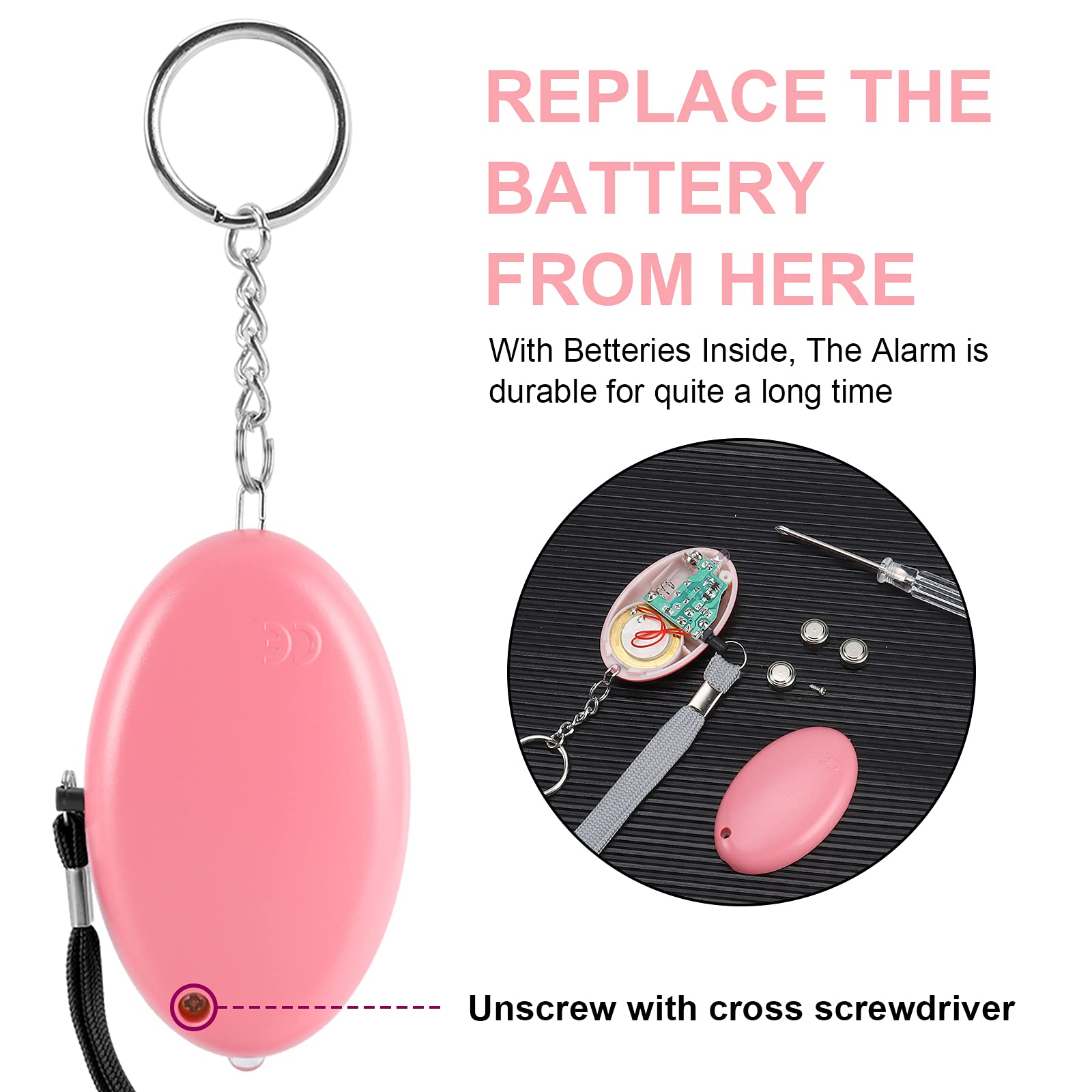 Safe Sound Personal Alarm, 12 Packs 140Db Personal Security Alarm Keychain With Led Lights, Emergency Safety Alarm For Women, Men, Children, Elderly