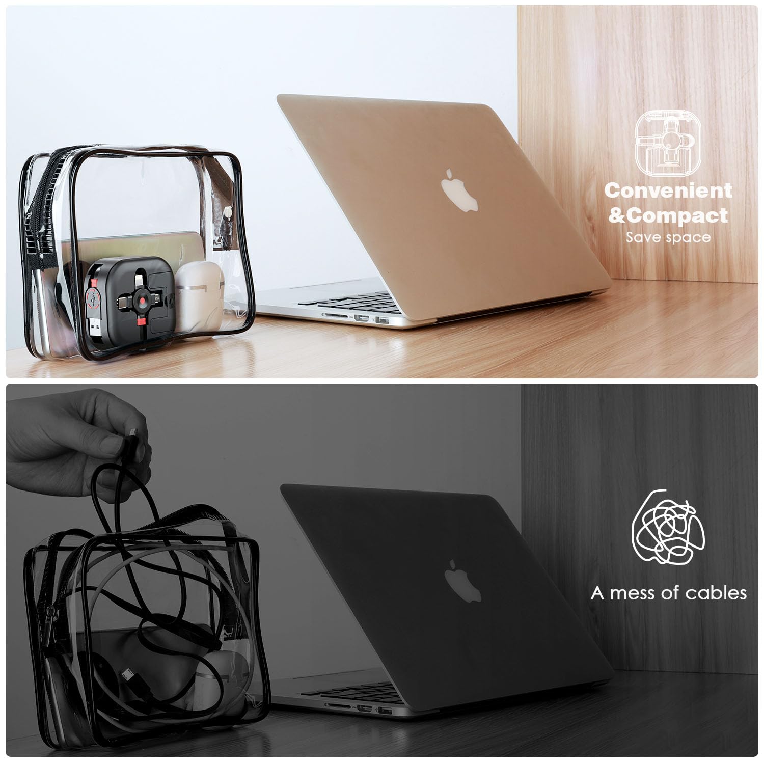Multi Charging Cable,4.5A 4Ft/2Pack Multi Fast Charger Cable, Retractable Usb Cable, 3 In 1 Multi Charge Sync Cable With Lightni