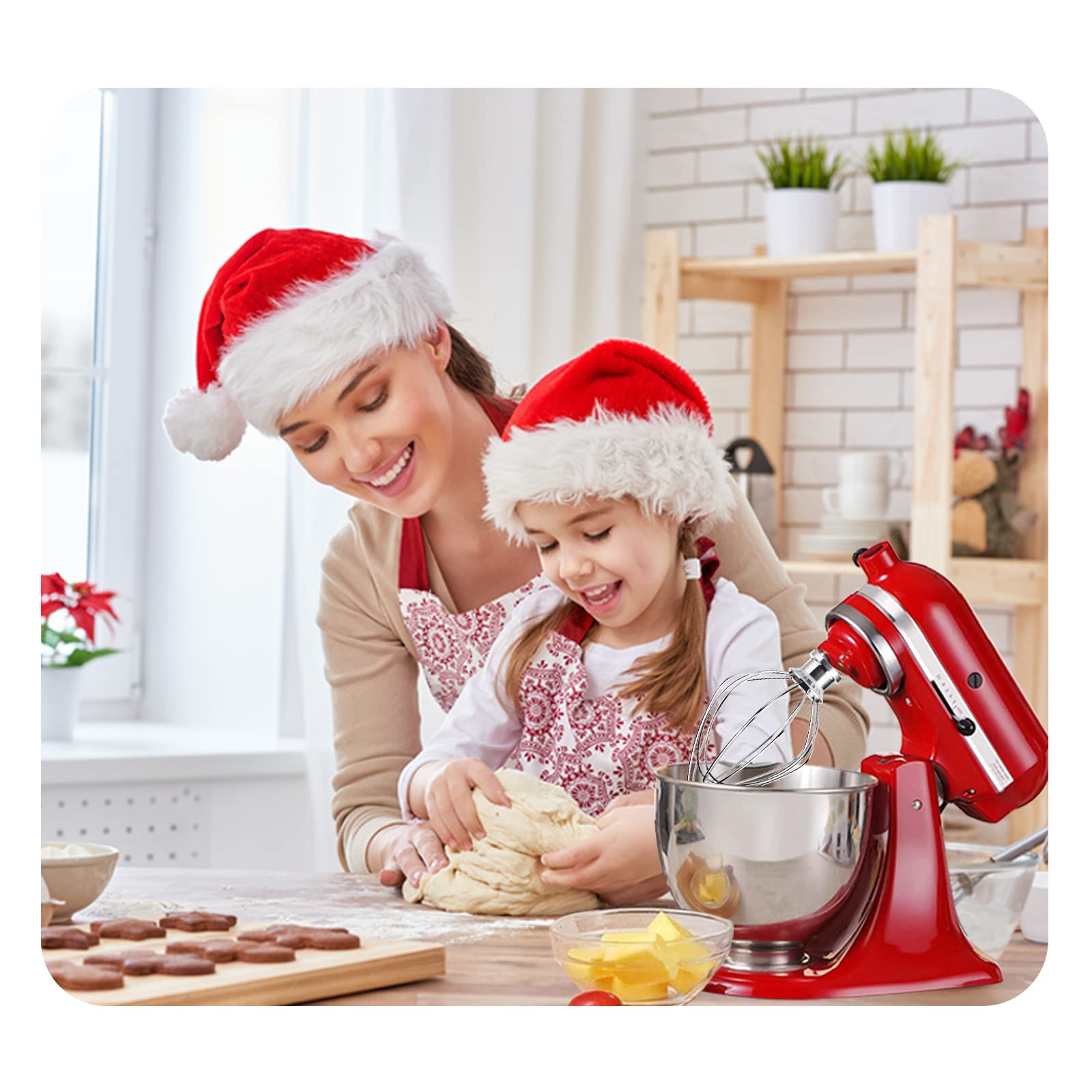 Stainless Steel 6 Wire Whip Attachment For Kitchenaid 3.5 Quart Tilt Head Stand Mixer Ksm3311 And Ksm3316, Heavy Duty, Dishwashe