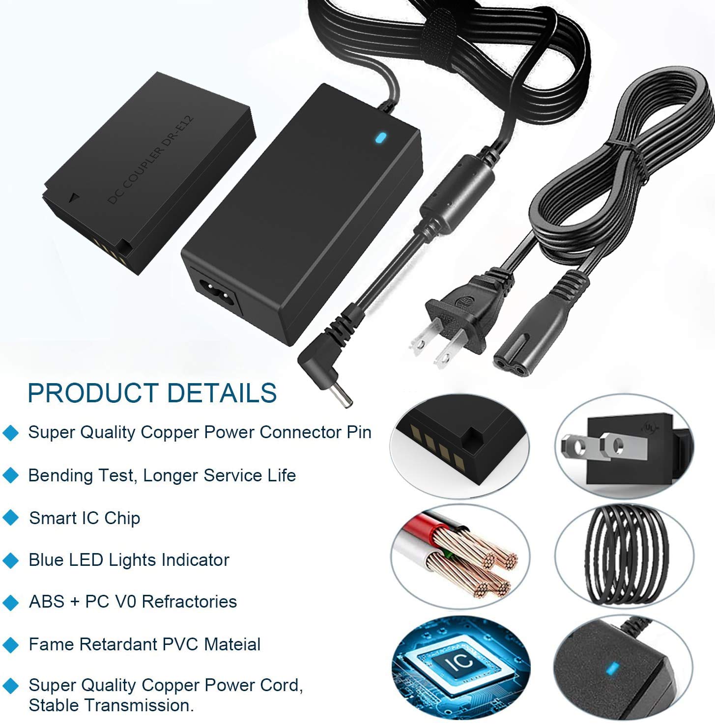 F1Tp Ack E12 Ac Power Supply Adapter Dr E12 Dc Coupler Kit For Canon Eos M M2 M10 M50 Mark Ii M100 M200 Cameras.