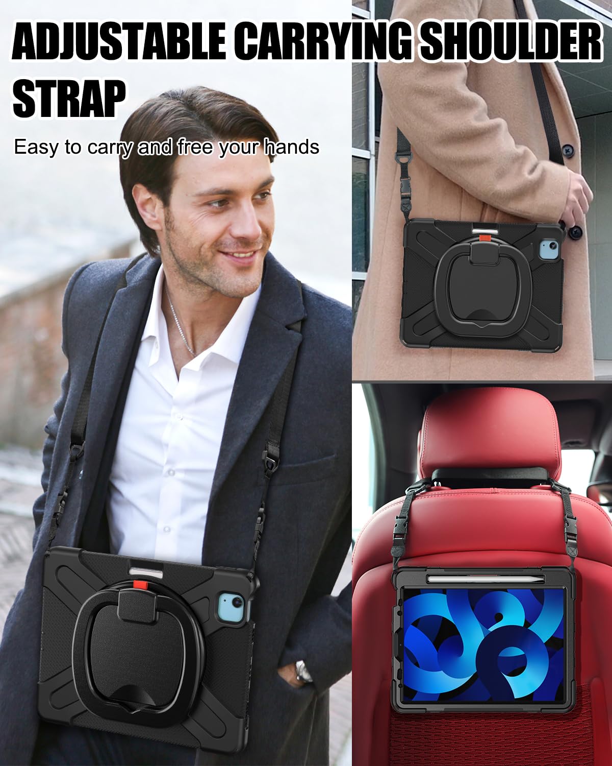 Braecn Protective Case For Ipad Air 5Th/4Th 10.9 Inch & Ipad Pro 11 Inch 4Th/3Rd/2Nd/1St Gen Silicone Case With Screen Protector