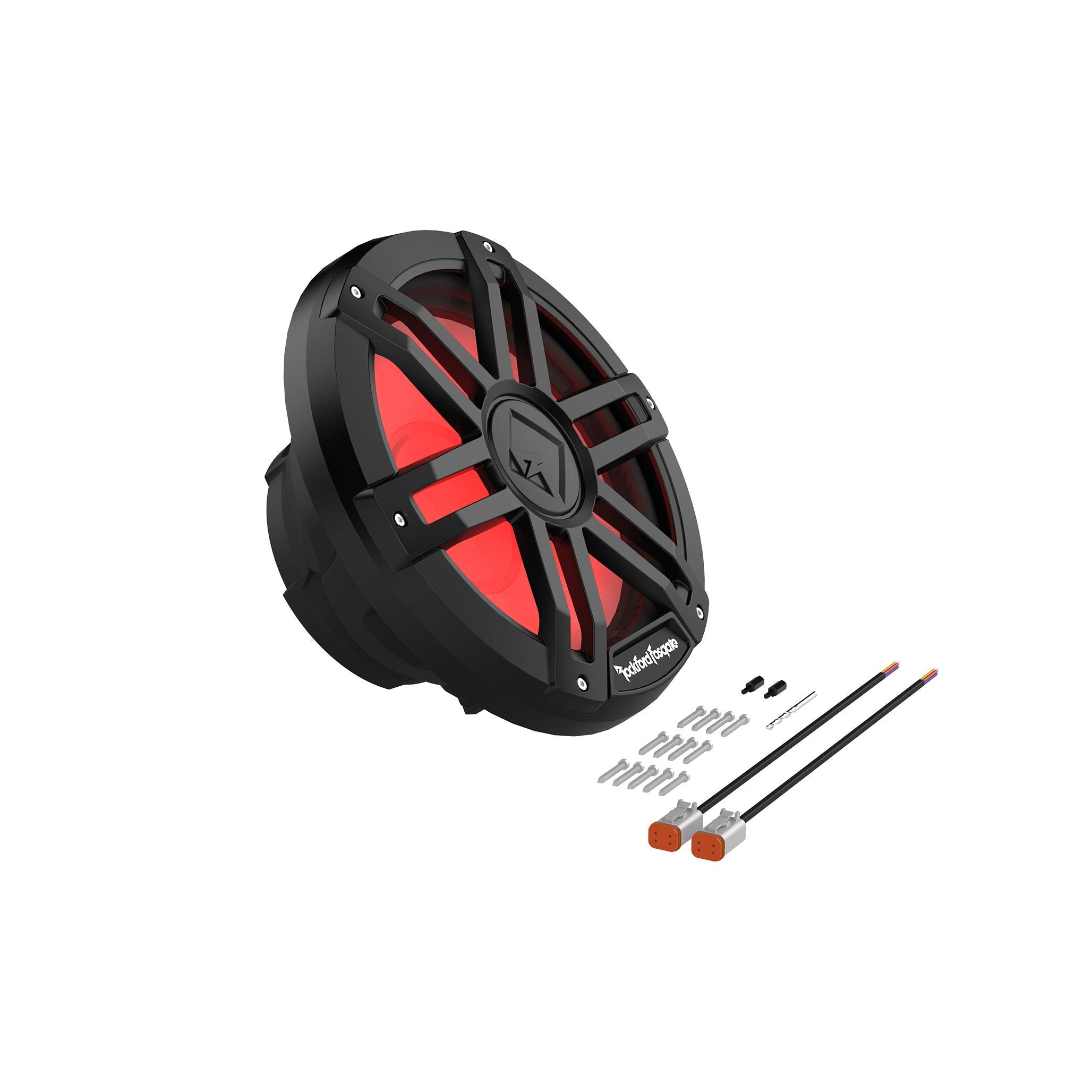 Rockford Fosgate M1D4 12B Color Optix 12' Dvc 4 Ohm Multicolor Led Lighted Marine Subwoofer   Black