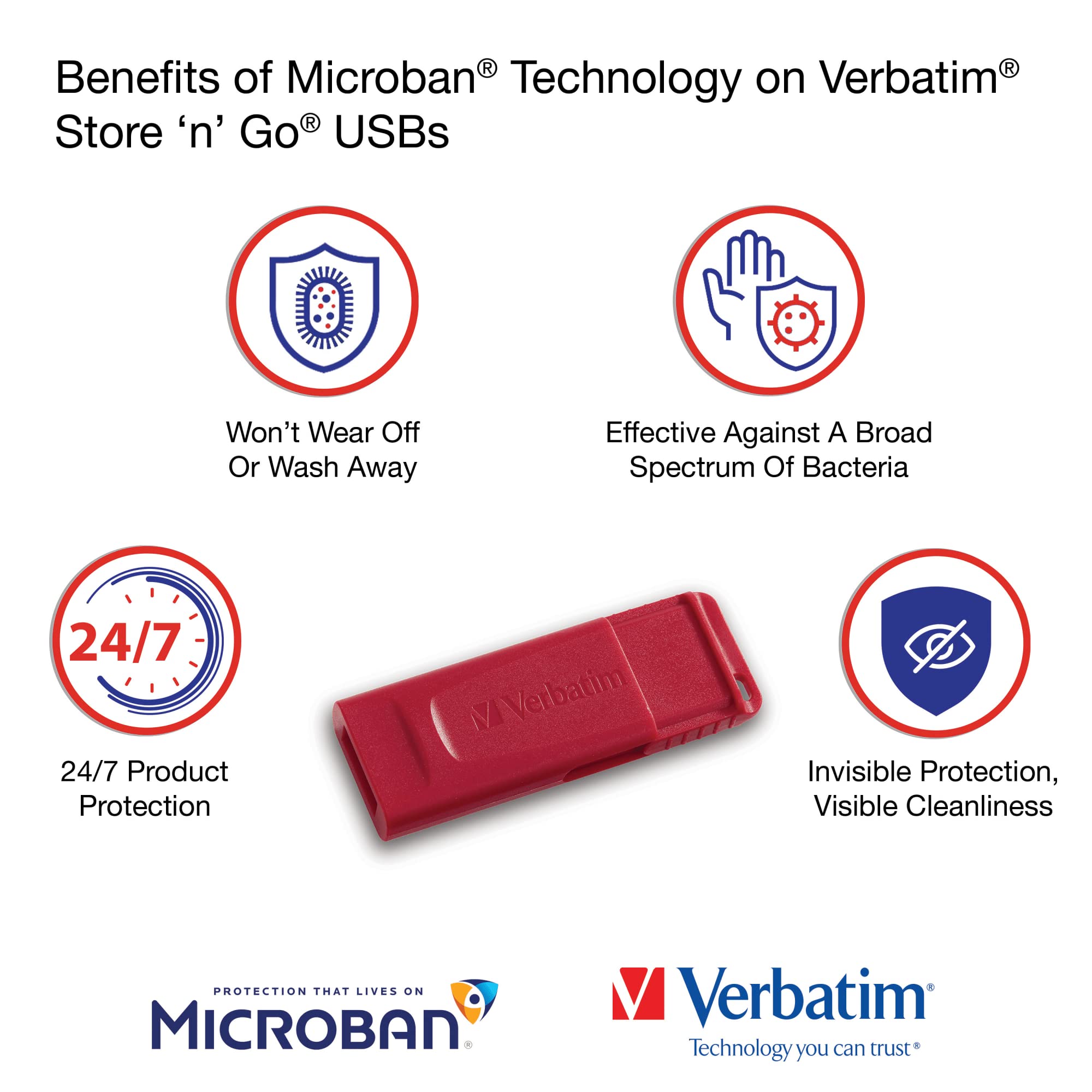 Verbatim 8Gb Store N Go Usb Flash Drive   Pc / Mac Compatible   Red