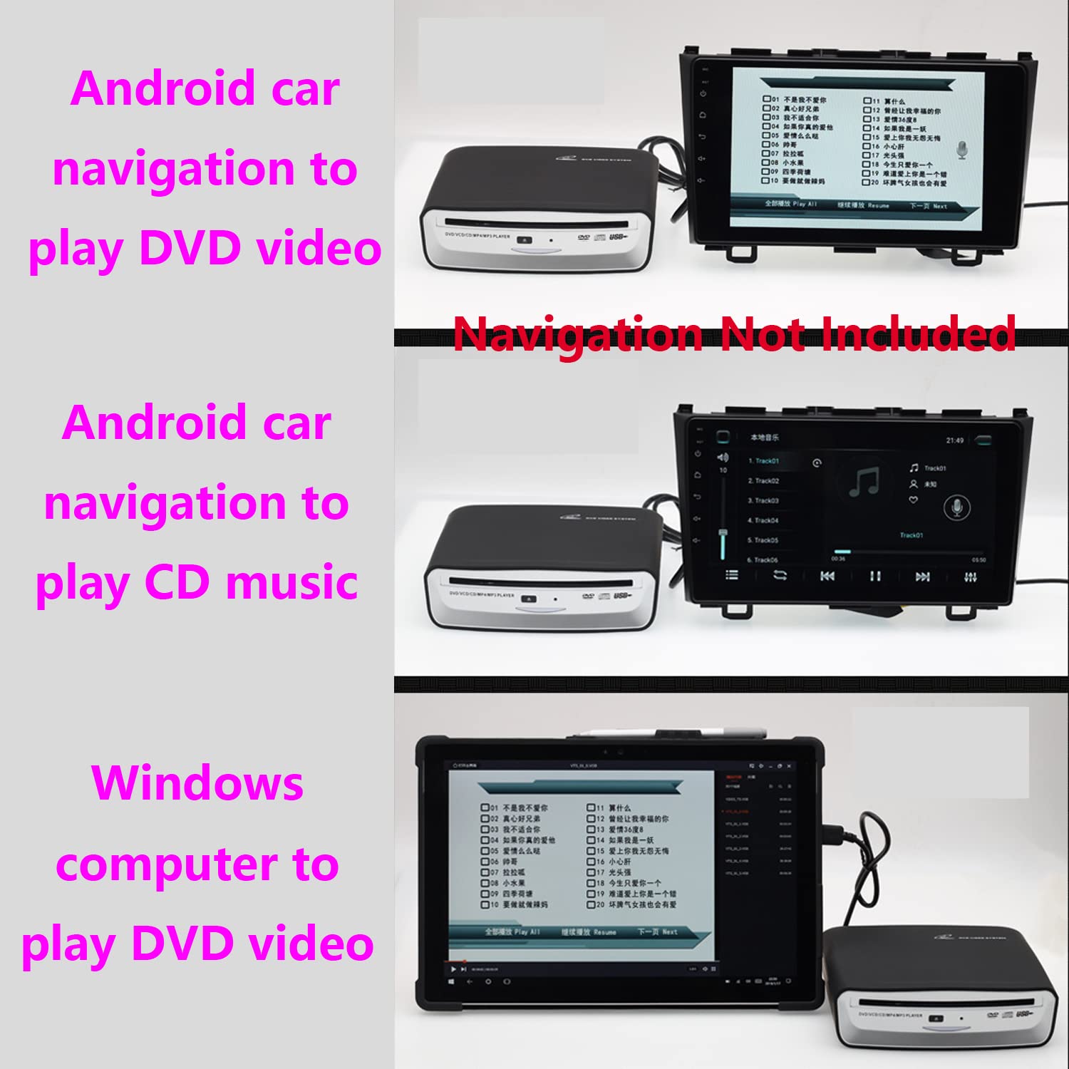 Bdying External Car Universal Cd Player Machine Usb Vehicle Cd Player,External Usb Cd Player For Car Android Navigation Plug And