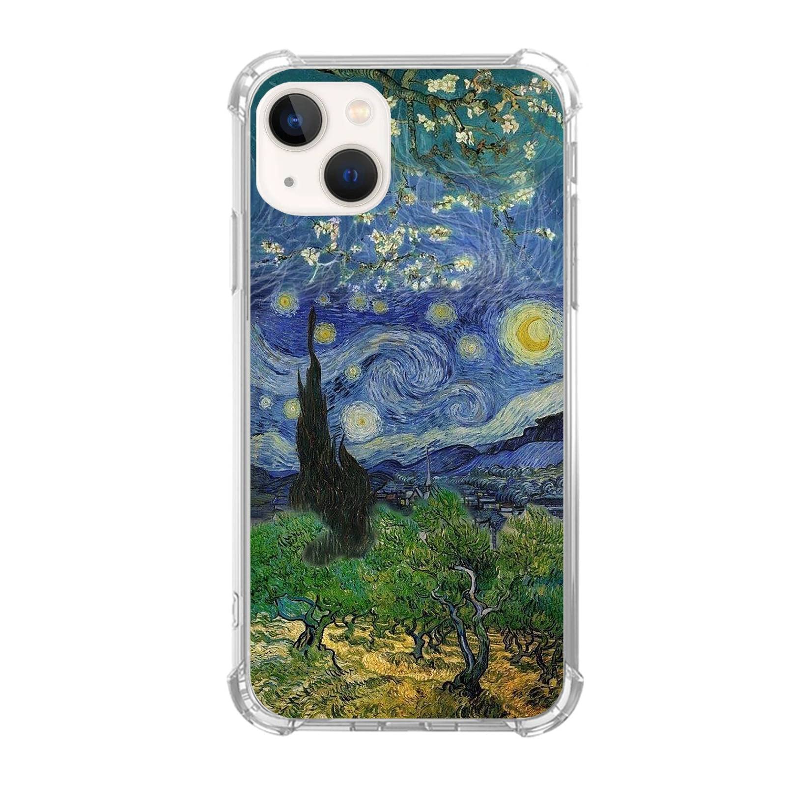 Wizeyake Van Gogh Paintings Phone Case Compatible With Iphone 13, Three Artworks From Van Gogh Art Trendy Cool Girl Boy Case For