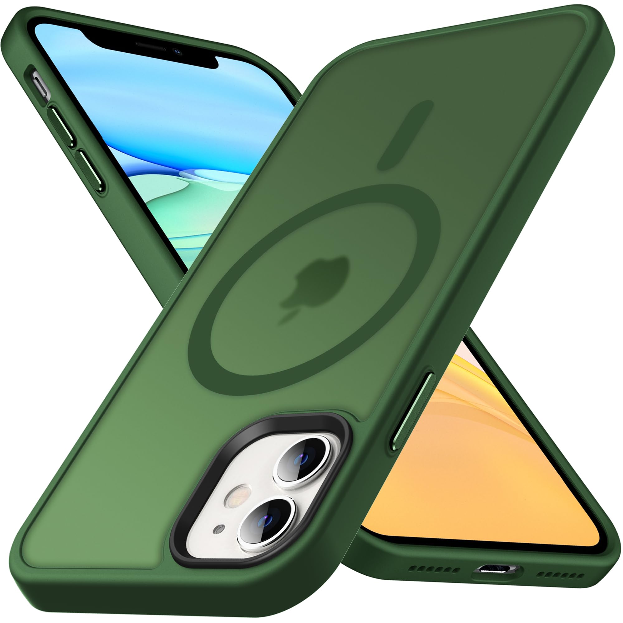Anqrp Magnetic Shockproof for iPhone 11 Case, [Fit for MagSafe] [Military-Grade Drop Tested] Soft Silicone Slim Anti-Scratch Cas