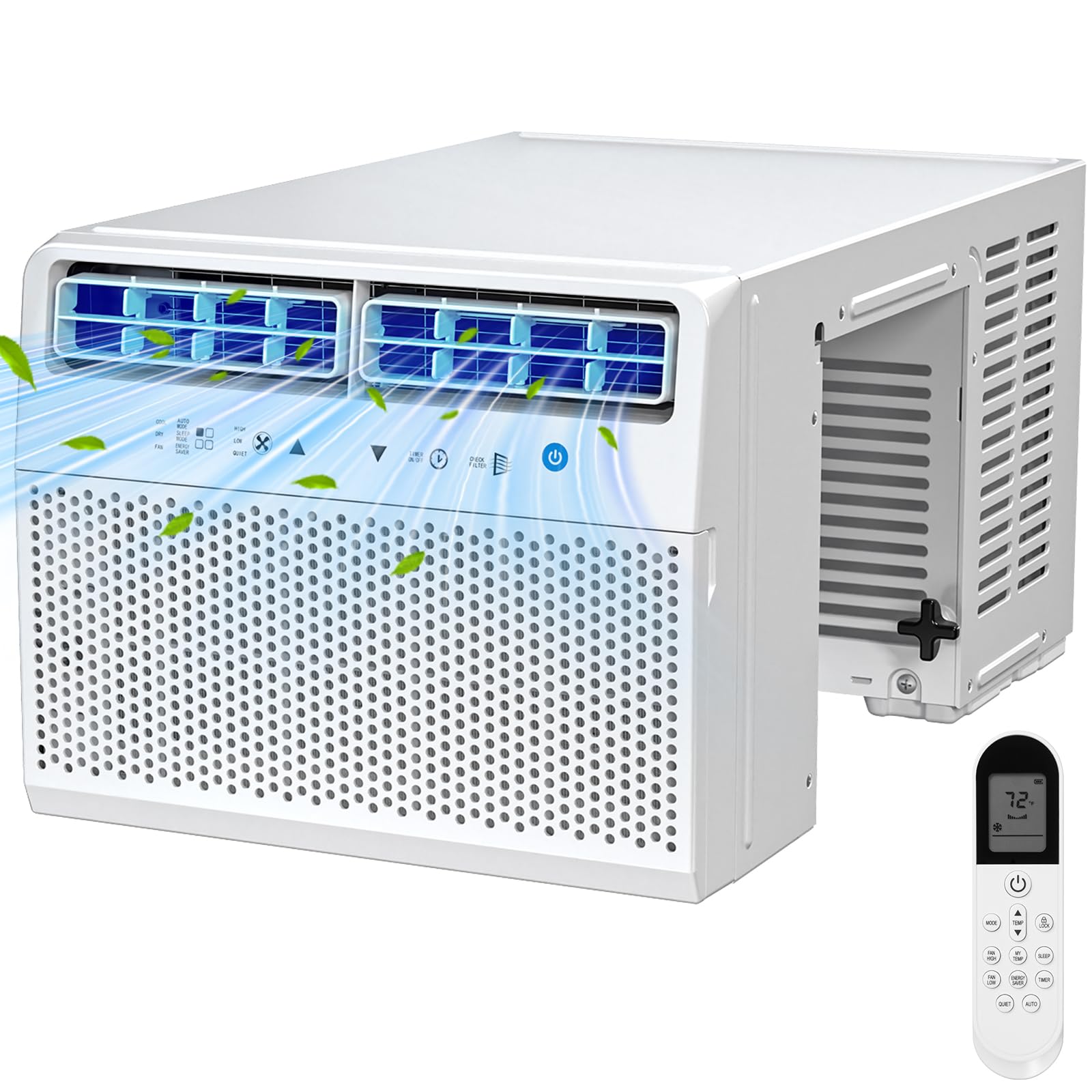 Antarctic Star 10,000 BTU U-Shaped Air Conditioner Window Unit with Full Window View, Ultra Quiet Window Air Conditioner Cools u