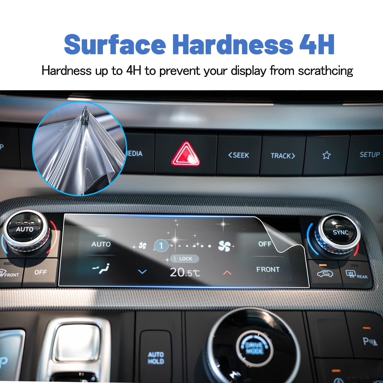 Shaohao For 2024 2025 Hyundai Palisade Screen Protector 2023 2024 2025 Palisade Calligraphy Touch Screen&Dashboard Screen&Center Ac Screen &Rear Ac Screen Protector Palisade 2024 2025 Accessories 7Pcs