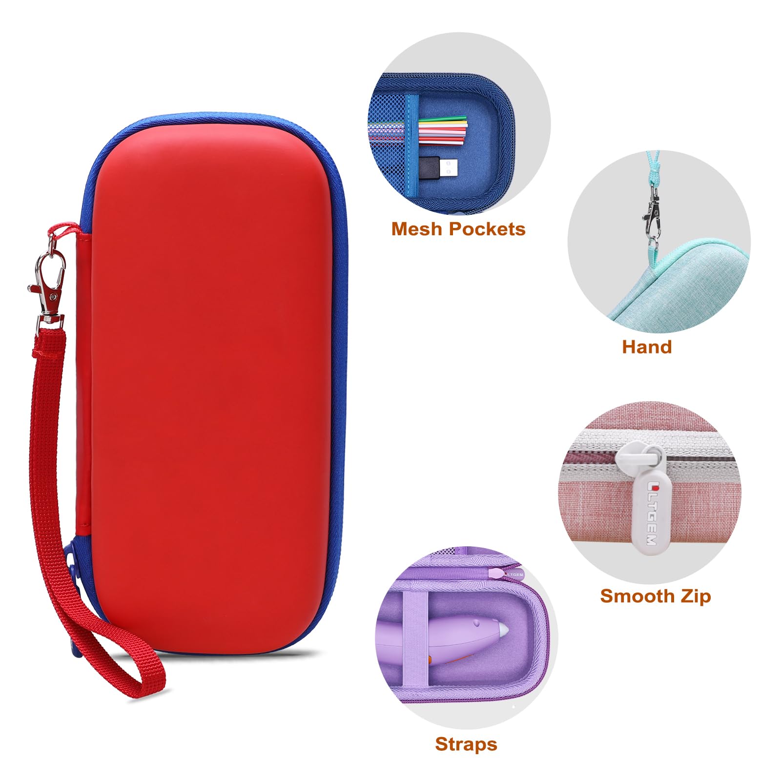 Ltgem Case Compatible With 3Doodler Start+ Essentials (2024) 3D Pen Set For Kids, Red