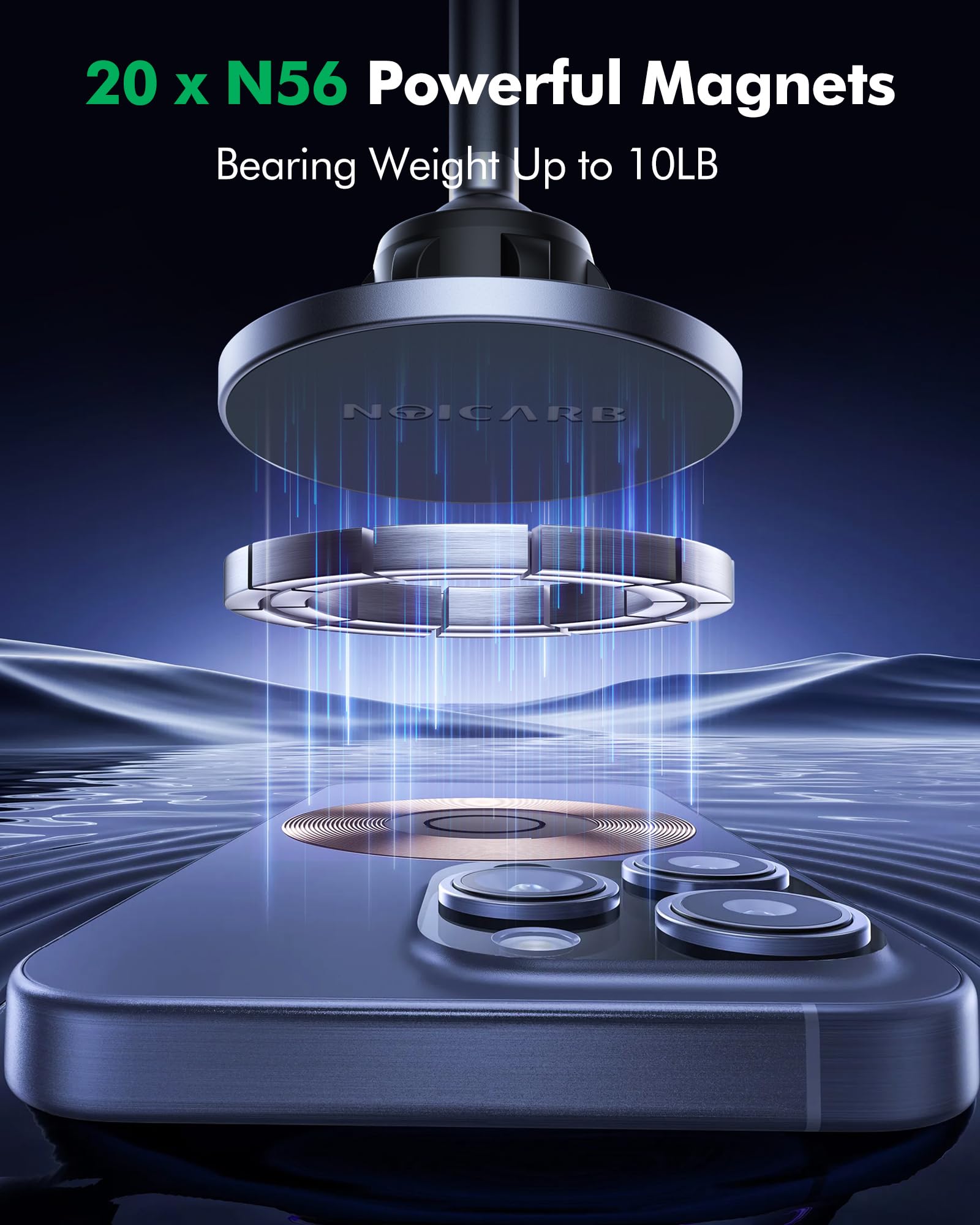 Esvne For Tesla Phone Mount,For Mag-Safe Door-Install Phone Holder, Compatible With Model Y (2025-2019) & Model 3 (2023-2017), M