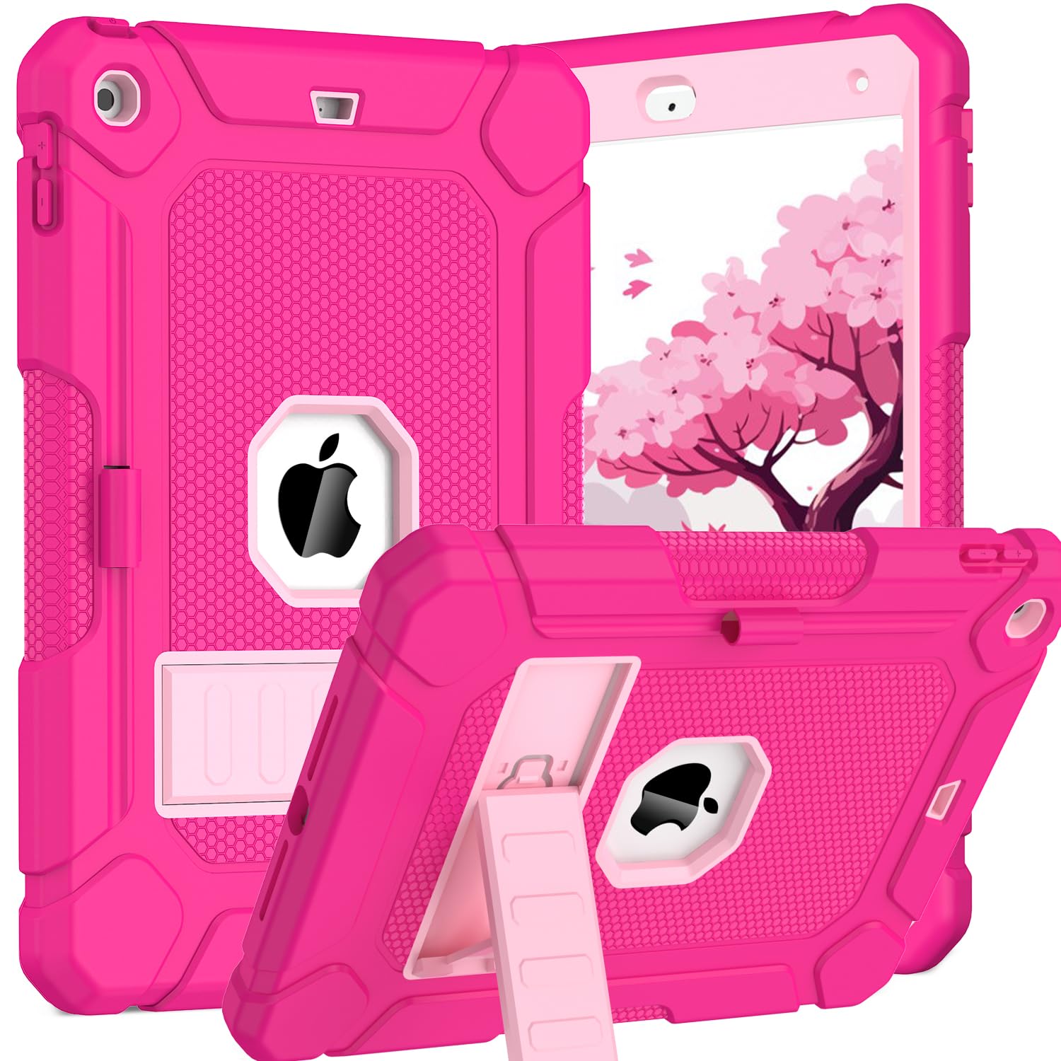 BMOUO Case for iPad 9th 8th 7th Generation (10.2 inch, 2021/2020/2019), Shockproof Protective iPad 10.2 Case with Built-in Stand