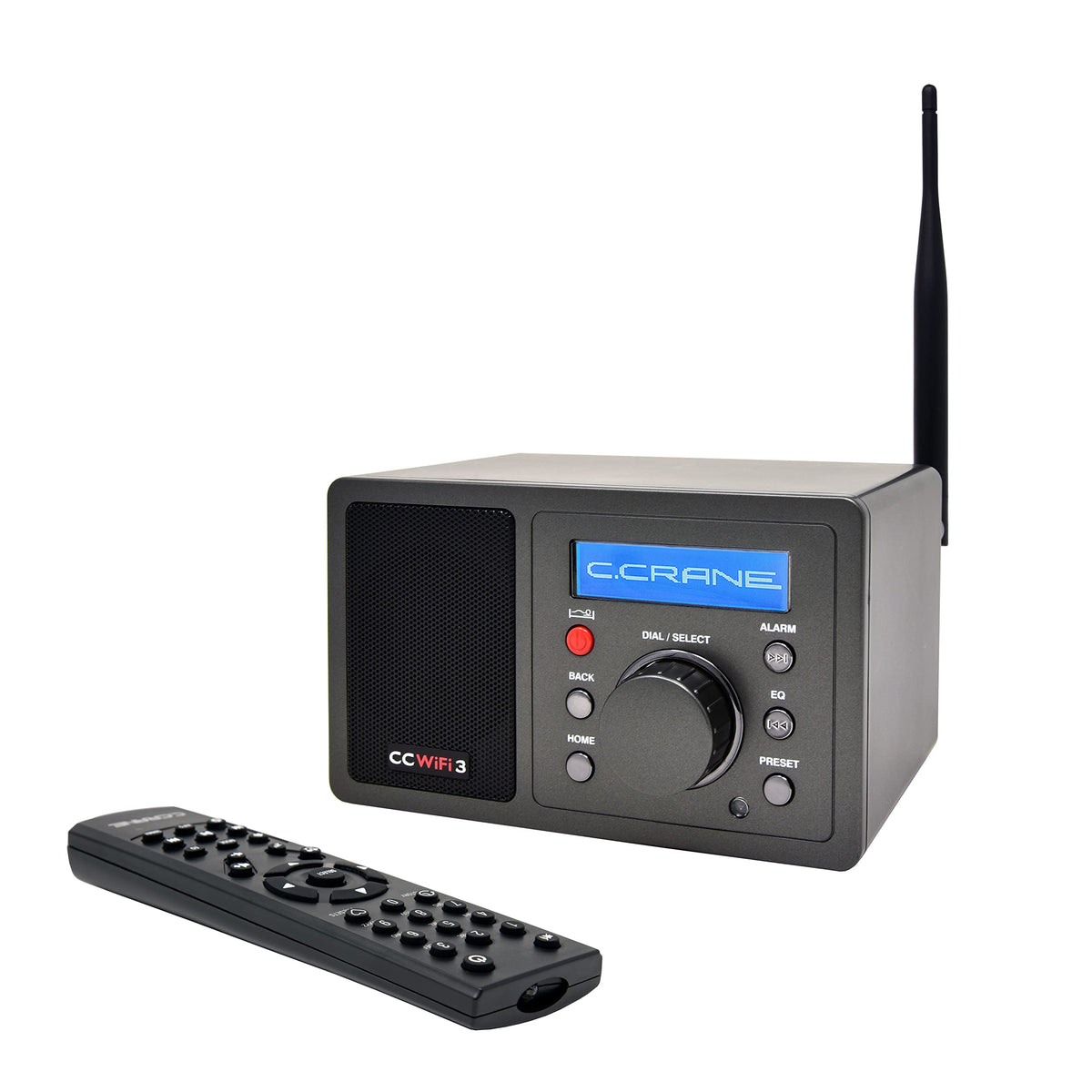 C. Crane Cc Wifi 3 Internet Radio With Skytune, Bluetooth Receiver, Clock And Alarm With Remote Control, Access To Thousands Of