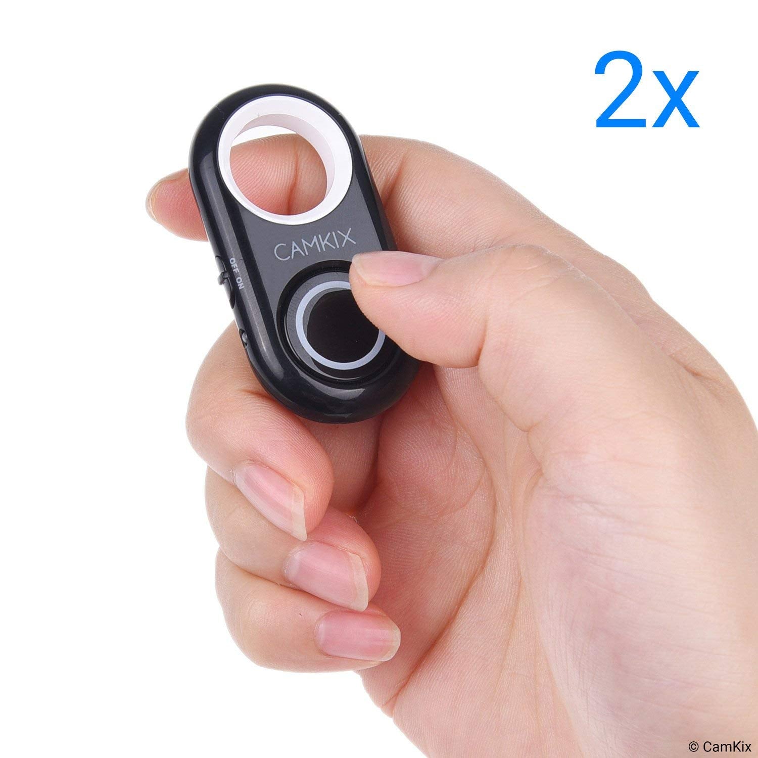 2X Camkix Camera Shutter Remote Control With Bluetooth Wireless Technology   Works Flawlessly With Iphone/Ipad And Android   Range: Up To 30 Ft (10 M)   Compact Style   Take It With You Anywhere