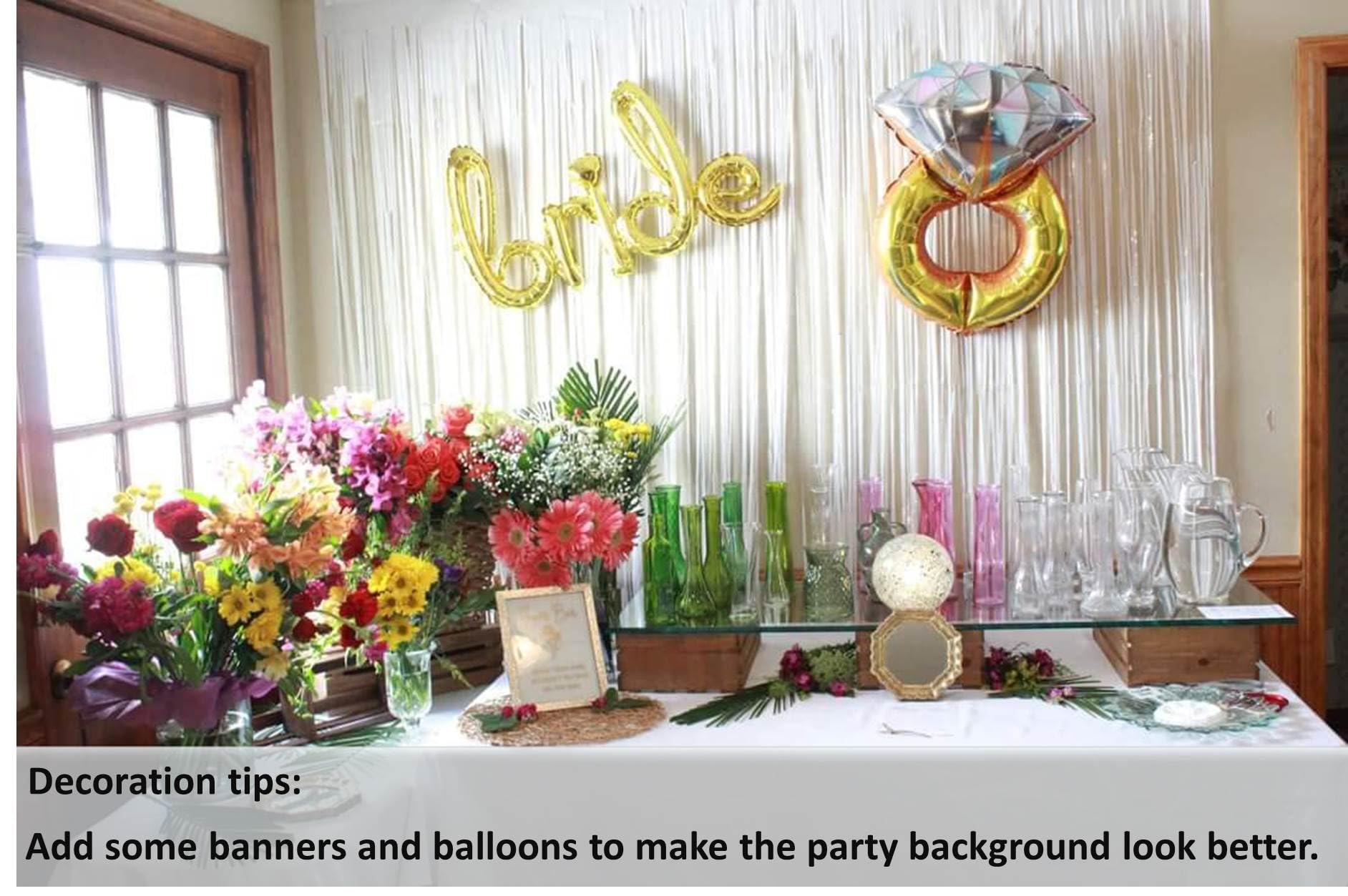 2 Pack White Door Streamers Backdrop Curtains For Birthday Party Decorations,White Tinsel Backdrop For Graduation Bachelorette W