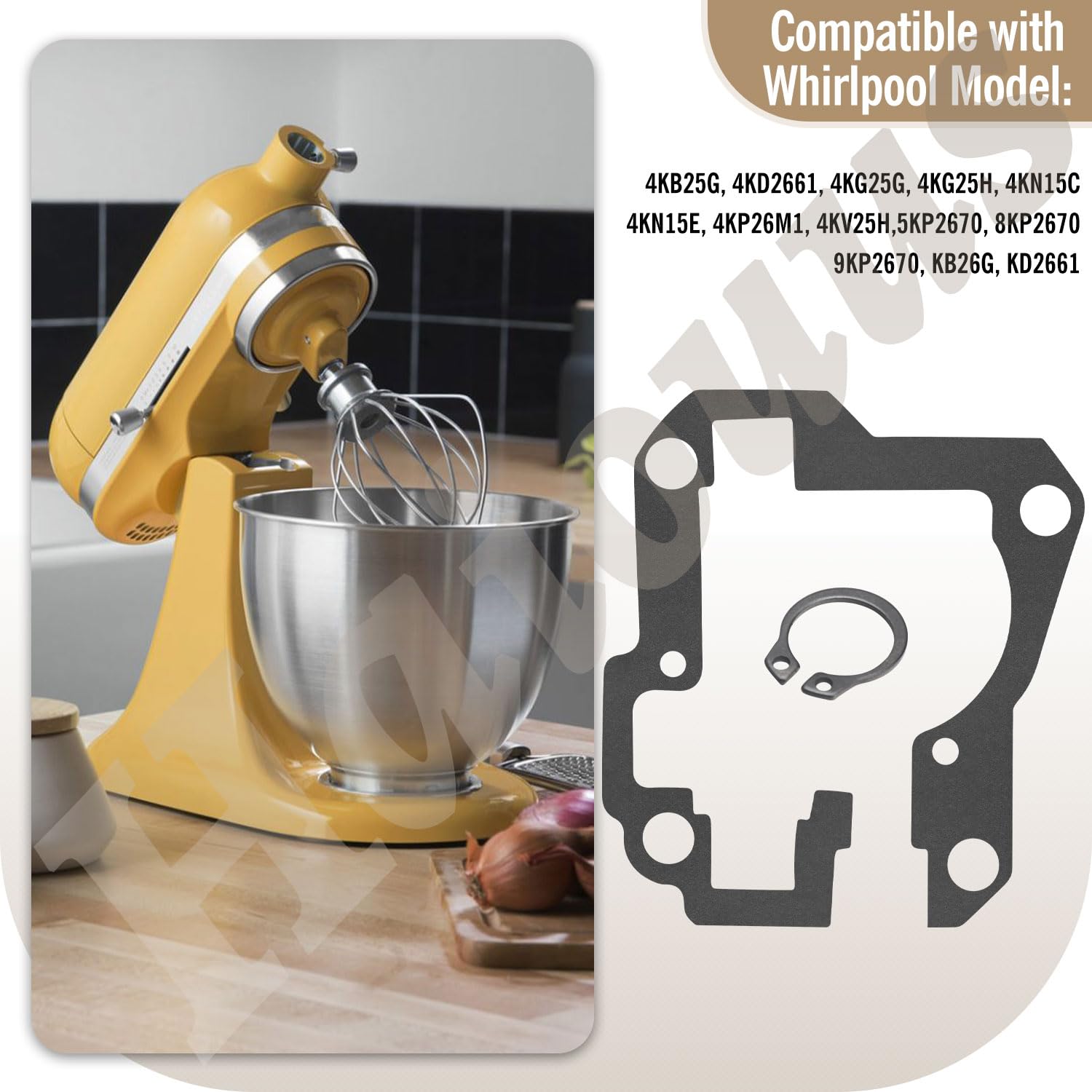 9703337 9703338 Mixer Bevel Gear Kit   By Haiouus, Compatible With Whirlpool W11192795 Kitchen Mixer   Worm Gear Kit 9709511, 97