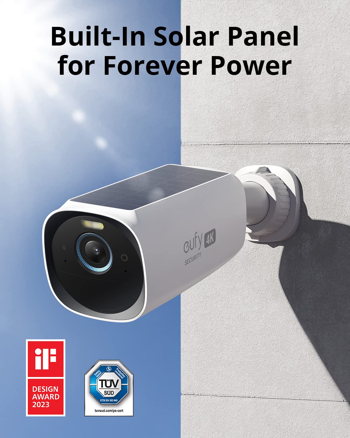 Eufy Security Eufycam S330 (Eufycam 3) 2 Cam Kit, Security Camera Outdoor Wireless, 4K Camera With Solar Panel, Forever Power, F