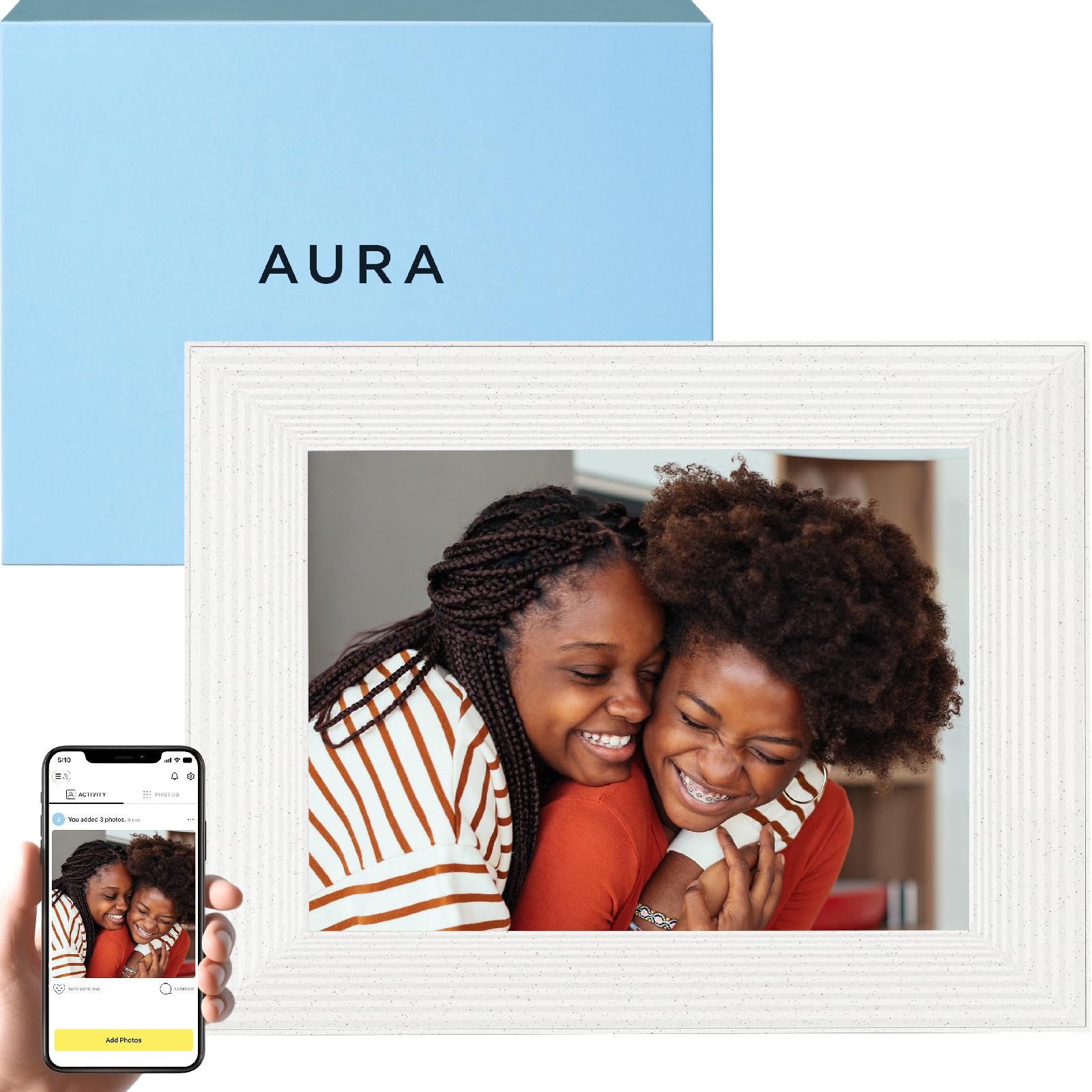 Aura Mason Wifi Digital Picture Frame | The Best Digital Frame For Gifting | Send Photos From Your Phone | Quick, Easy Setup In 