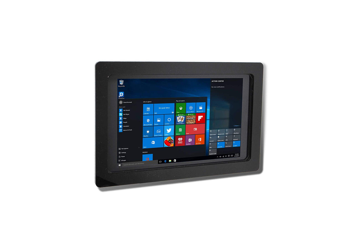 Tabcare Anti Theft Security Acrylic Vesa Case For Microsoft Surface Pro 3 4 5 6 7 Tablet With Free Wall Mount (Surface Pro 3/4/5/6/7, Black)