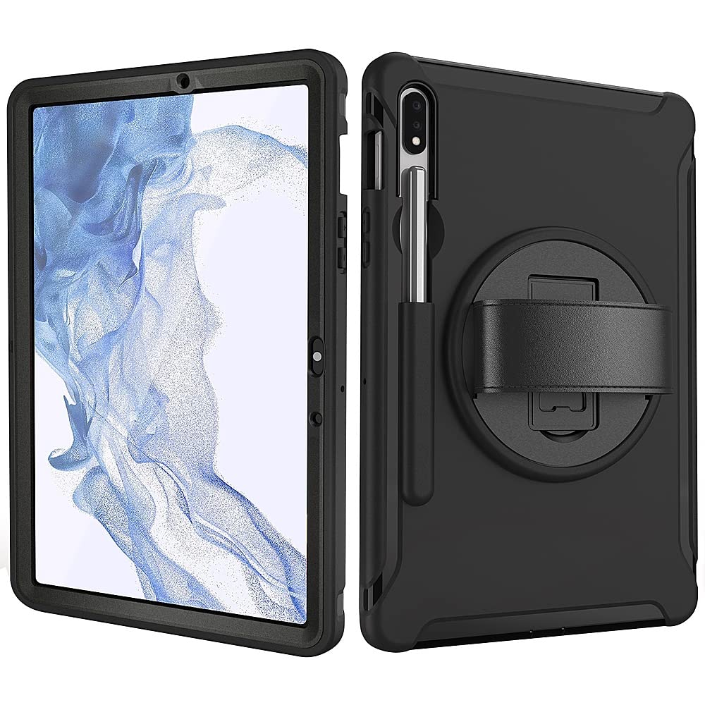 Saharacase Protection Hand Strap Series Case Cover For Samsung Galaxy Tab S8+ (2022) [Shockproof Bumper] Heavy Duty Rugged Prote