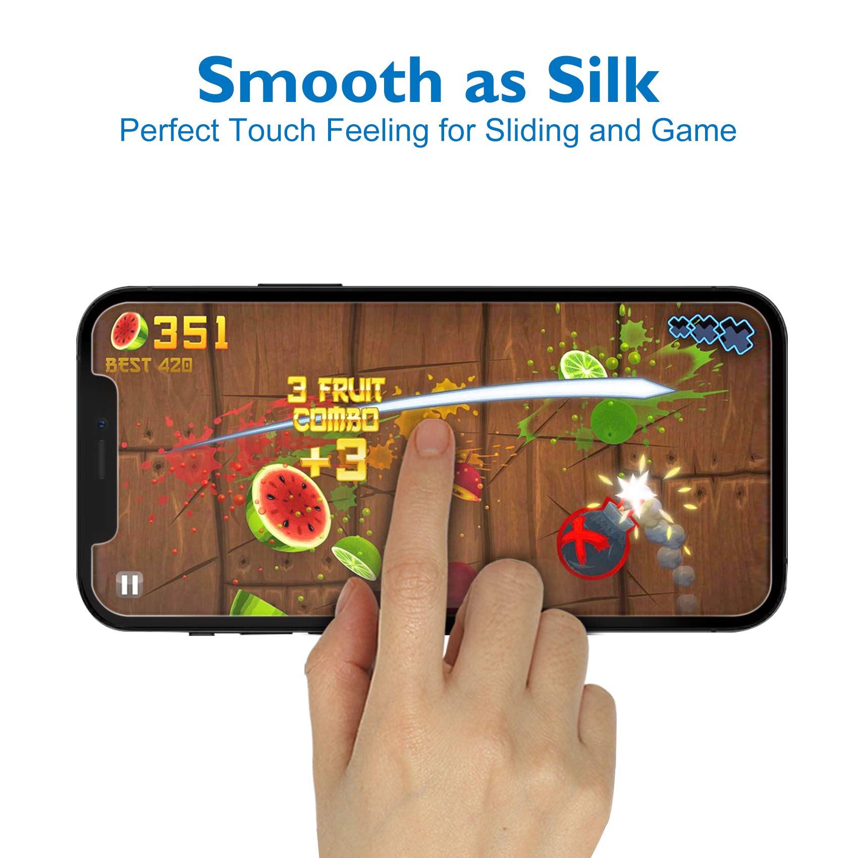 Mothca Matte Glass Screen Protector For Iphone 12 Pro/12 Anti Glare & Anti Fingerprint Tempered Glass Film Case Friendly Easy To