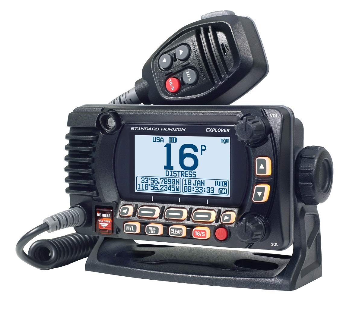 Standard Horizon Gx1800Gb Black 25W Vhf/Gps/Second Station Explorer Series