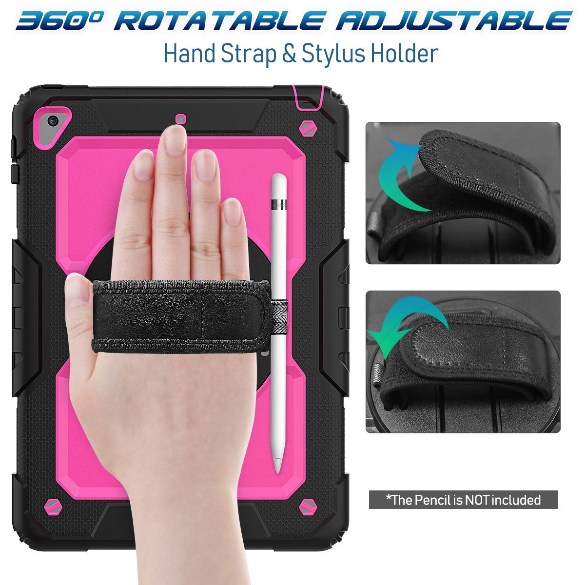 Timecity Case For Ipad Air2/ For Ipad 6Th/5Th Generation Case 2018 2017/ For Ipad Pro 9.7 Case. With Screen Protector Pencil Hol