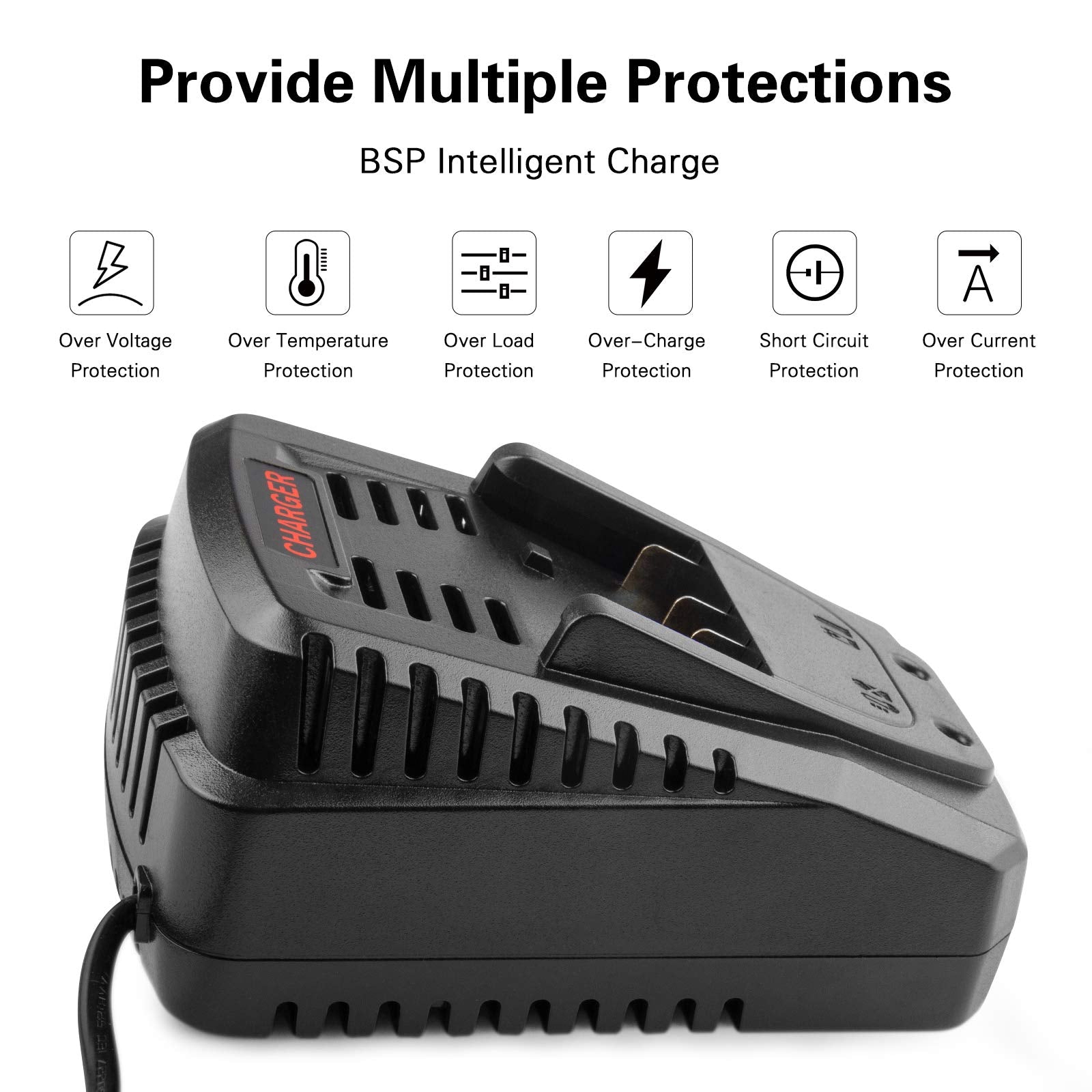 Quick Bc660 Bc1880 Charger For Bosch Tools 14.4V 18V Lithium Battery Bat619G, Bat619, Bat609G, Bat609, Bat618, Bat618G, Bat610G